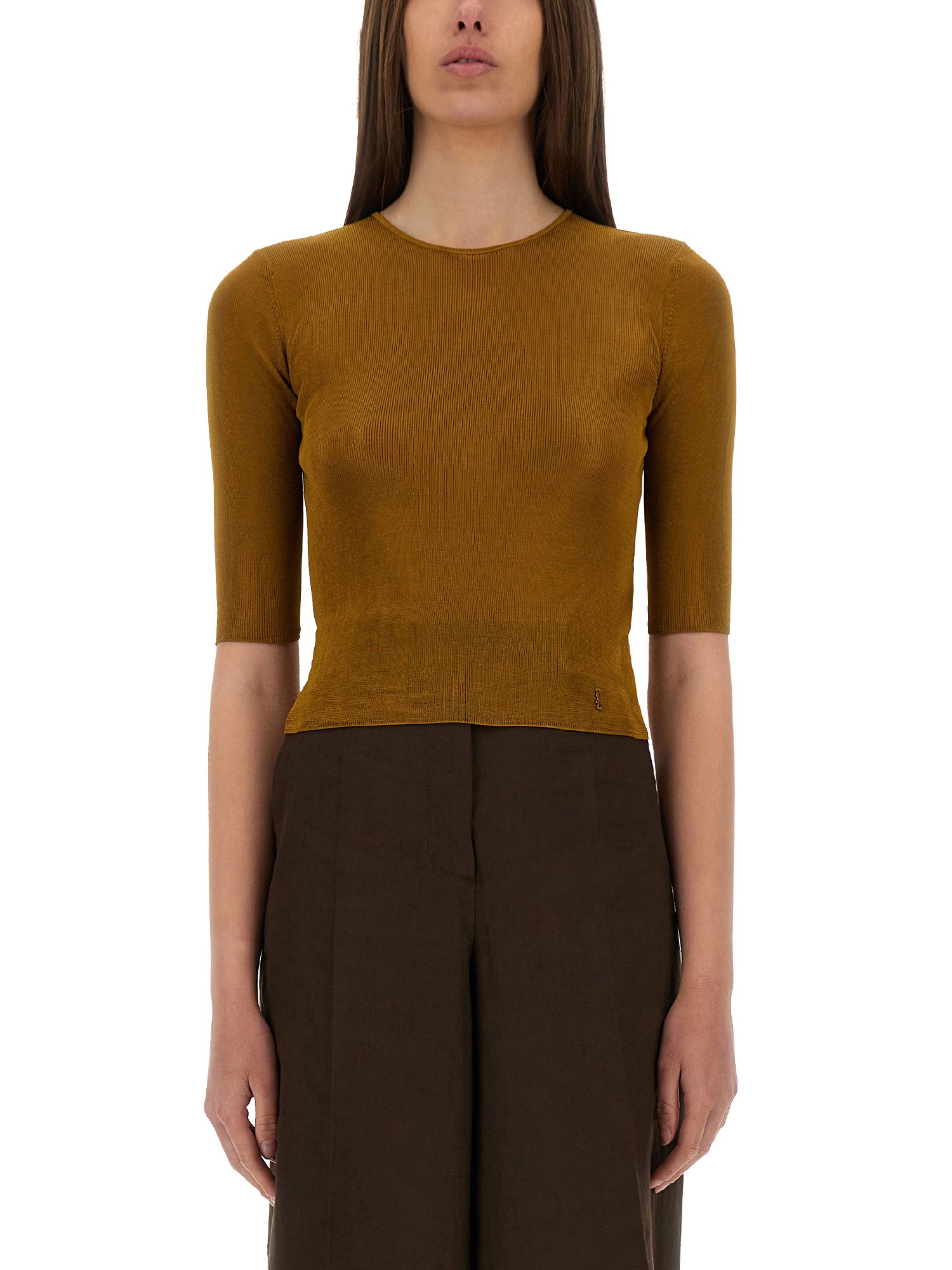 Saint Laurent Cropped Top With Cassandre