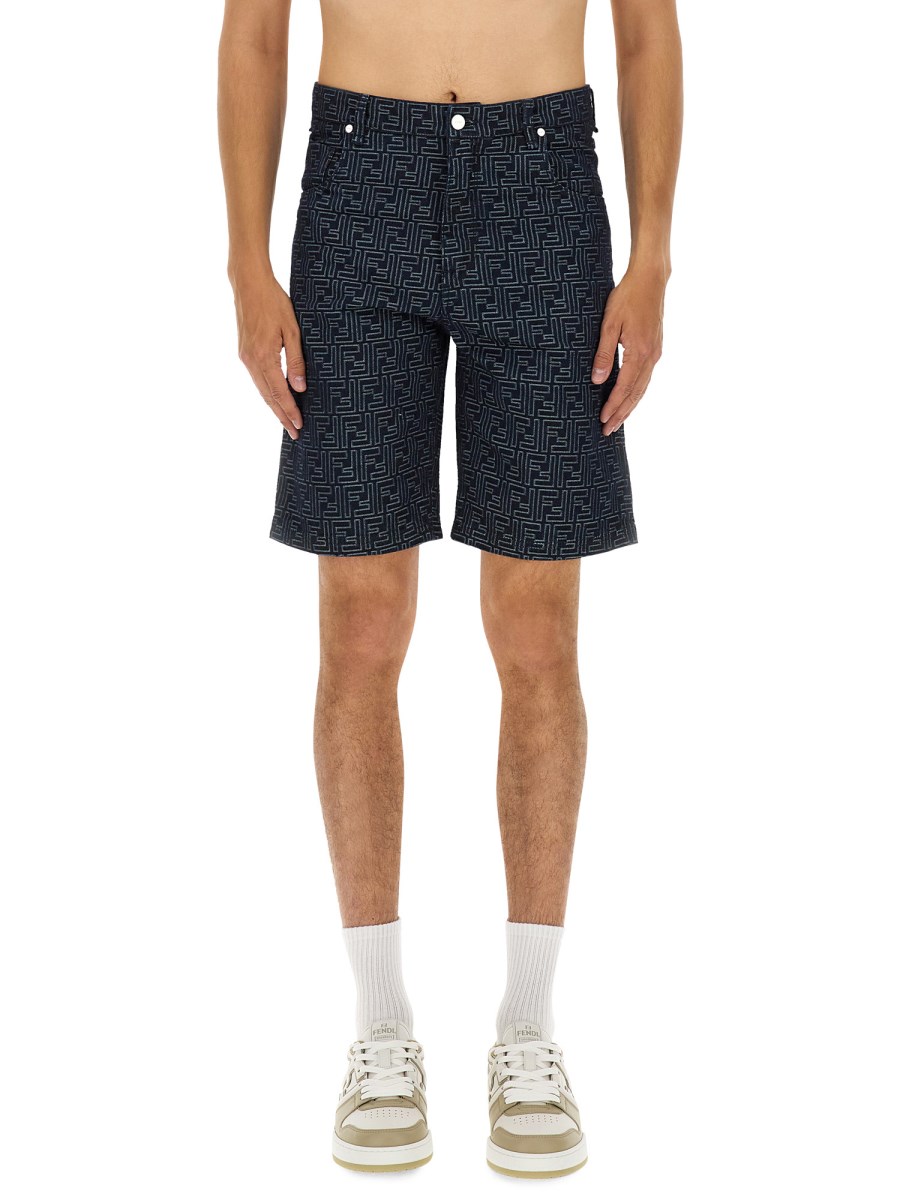 SHORT IN DENIM JACQUARD FF