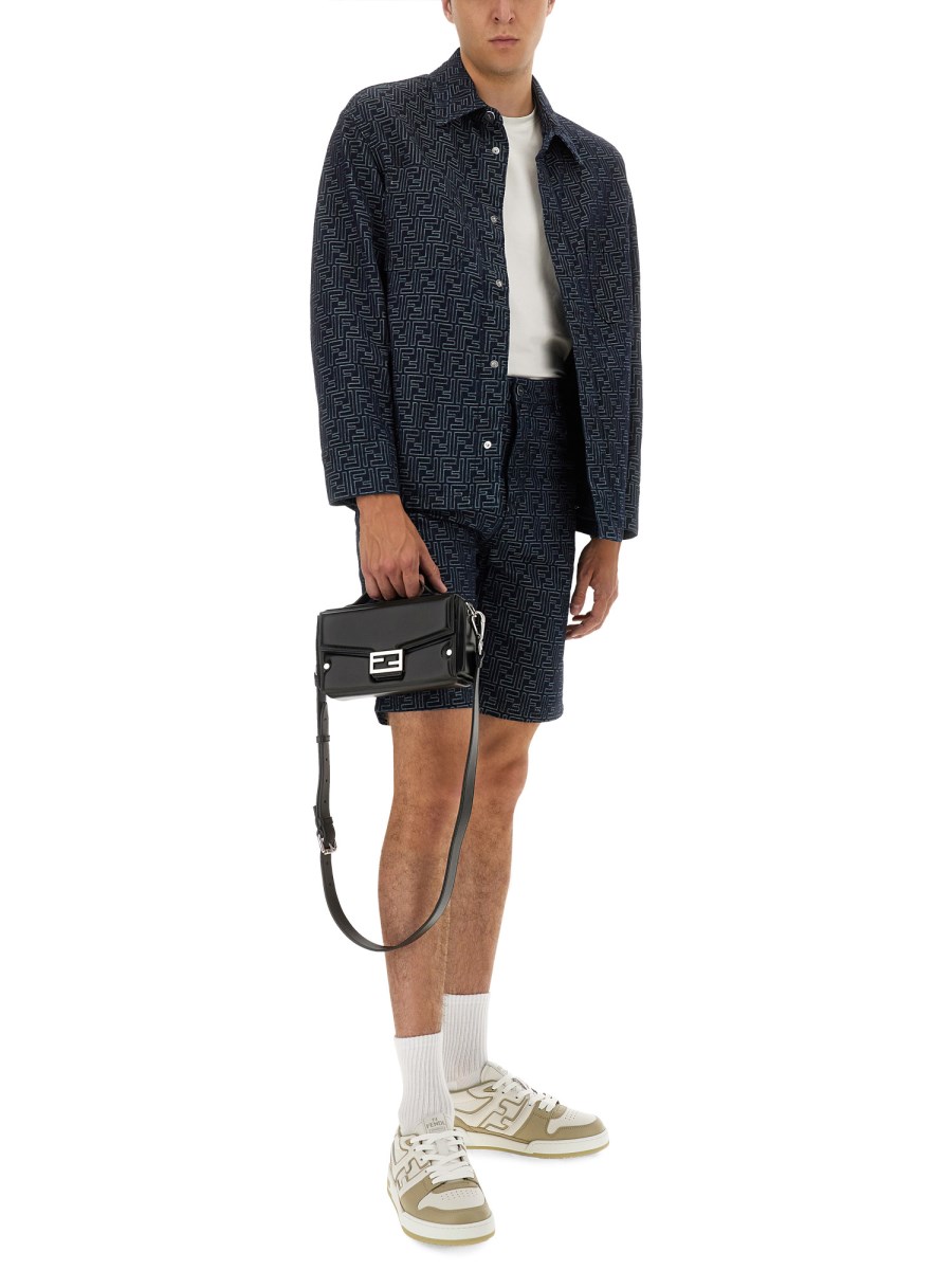 SHORT IN DENIM JACQUARD FF