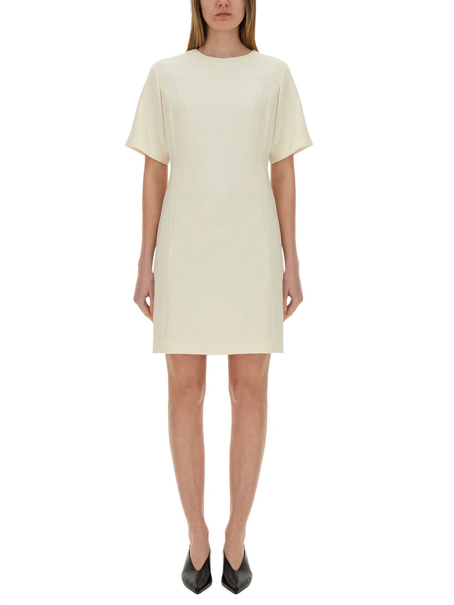 Theory Boxy Short Dress In Ivory