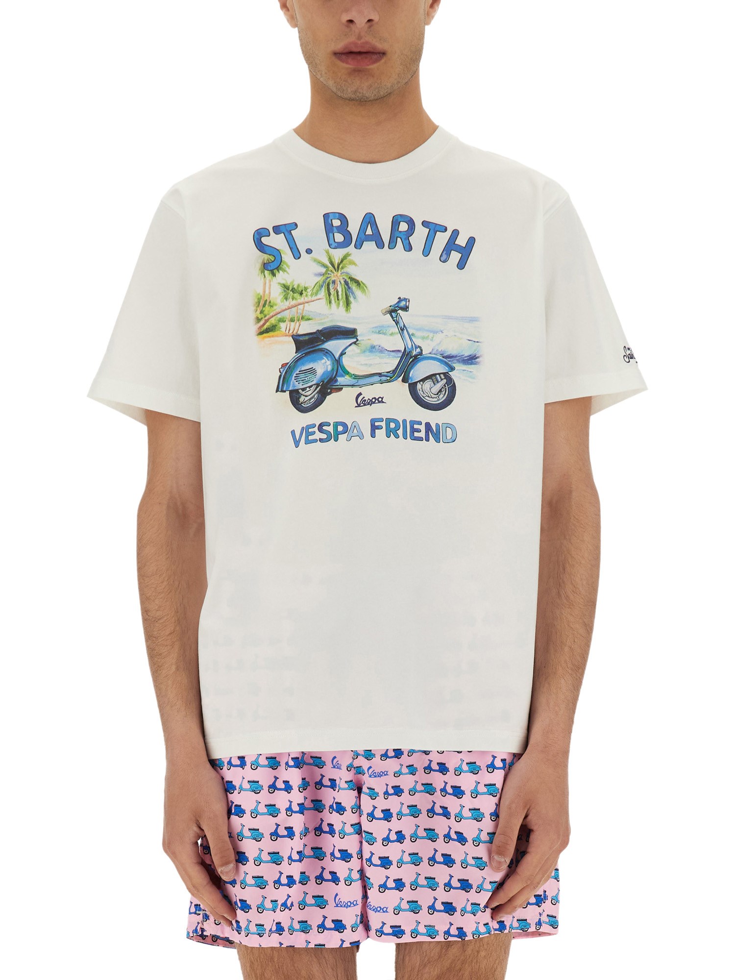MC2 SAINT BARTH T-SHIRT WITH PRINT 