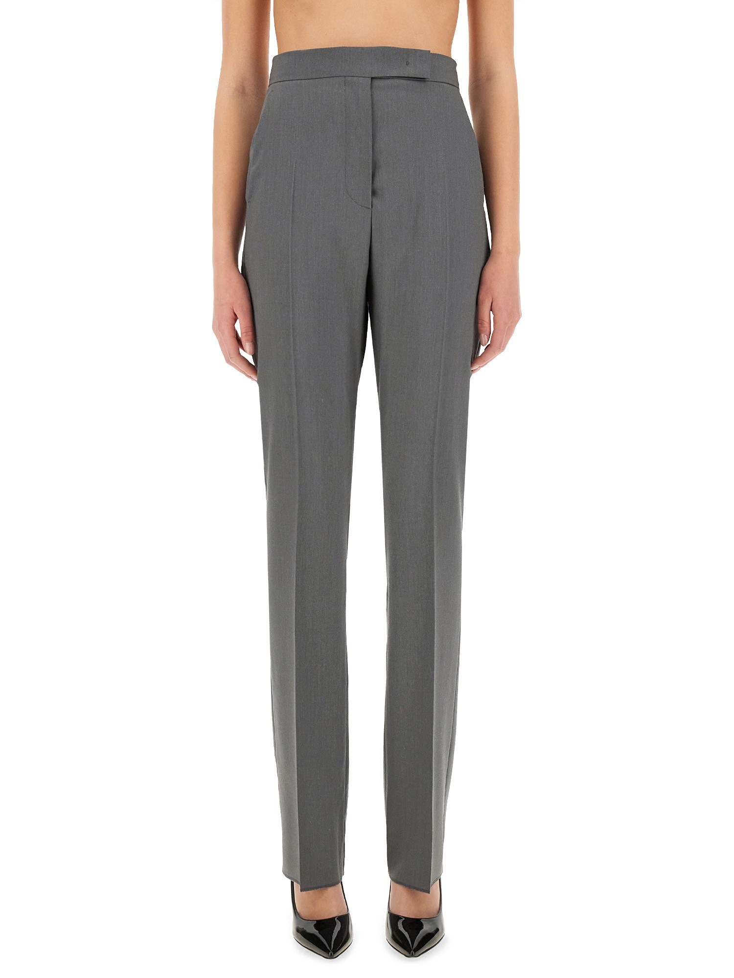 Max Mara Turbigo Side-pocket Zip-fly Trousers In Grey