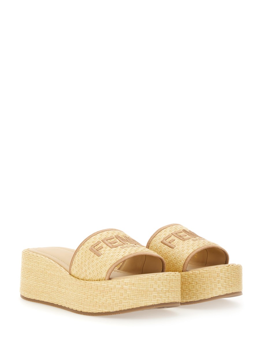 SANDALO FLATFORM SLIDE FENDI SUNSHINE