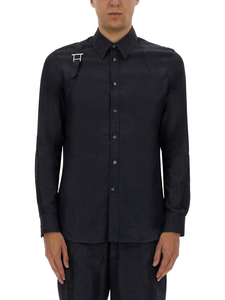CAMICIA HARNESS CON FIBBIA A T