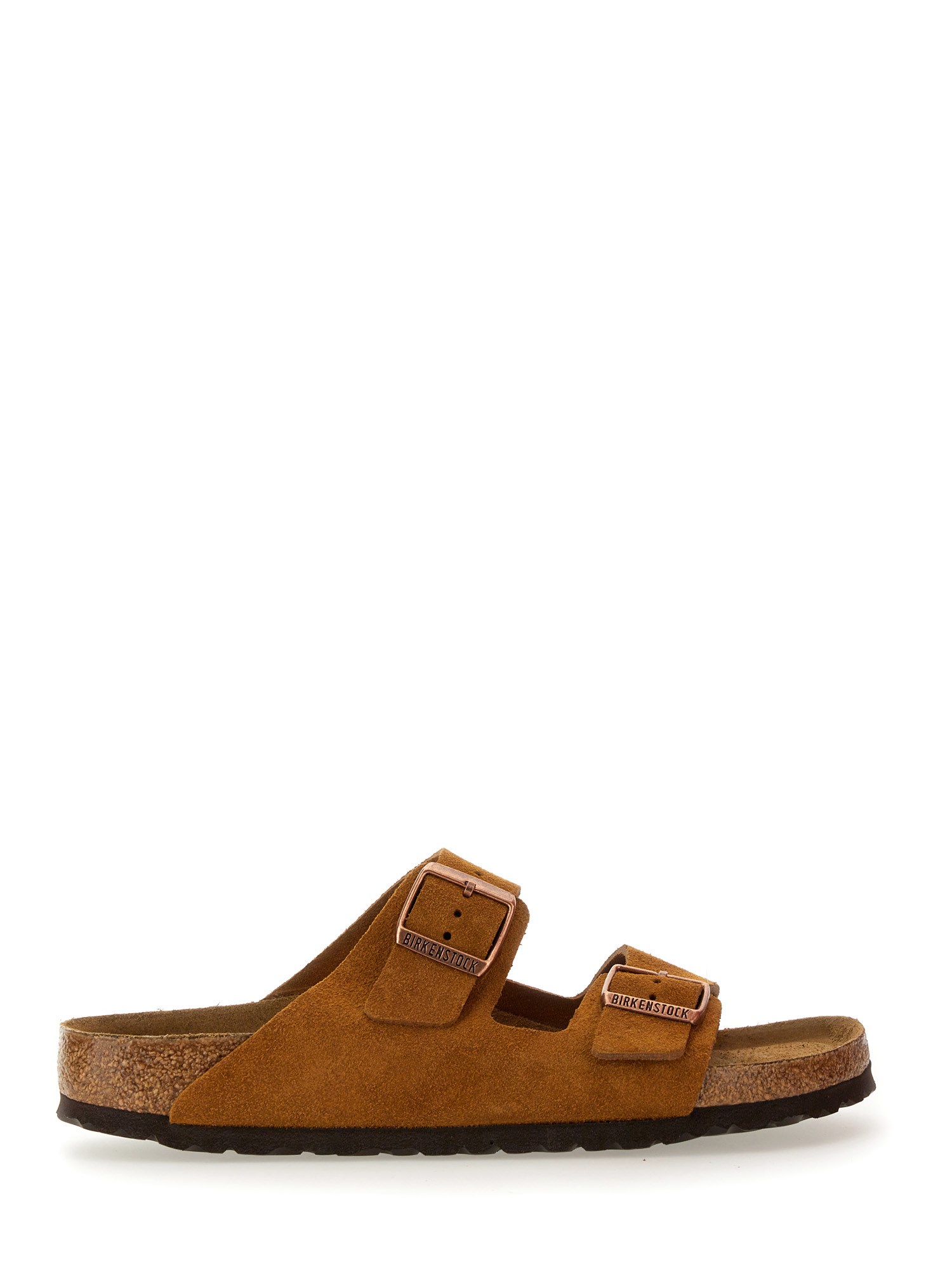 Birkenstock Arizona Slides Narrow Fit In Brown