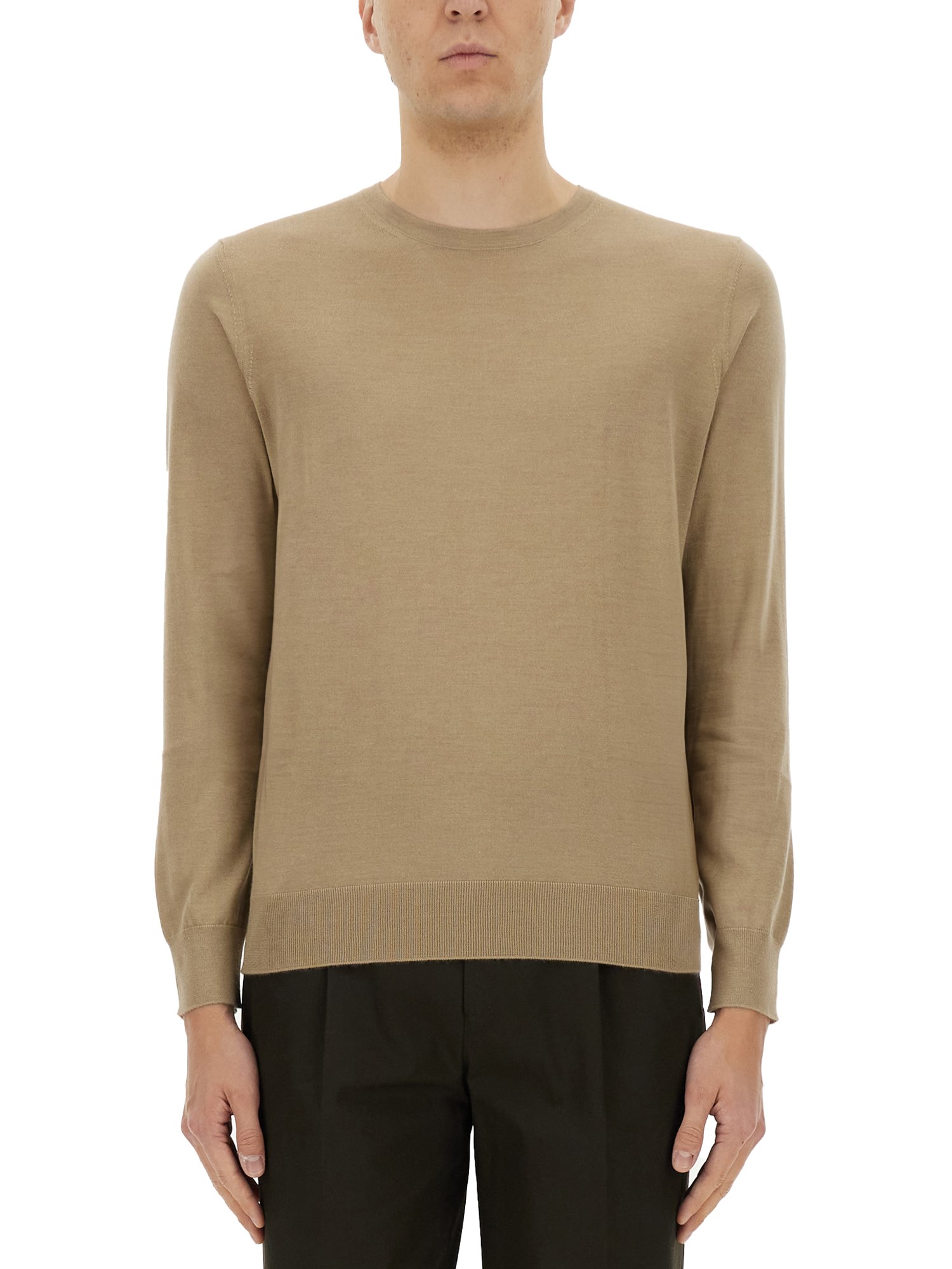 Shop Zegna Cashmere And Silk Sweater In Beige