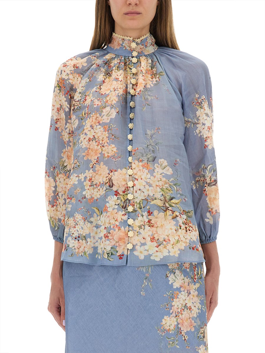 BLUSA CON MANICHE A SBUFFO CASCADIAN