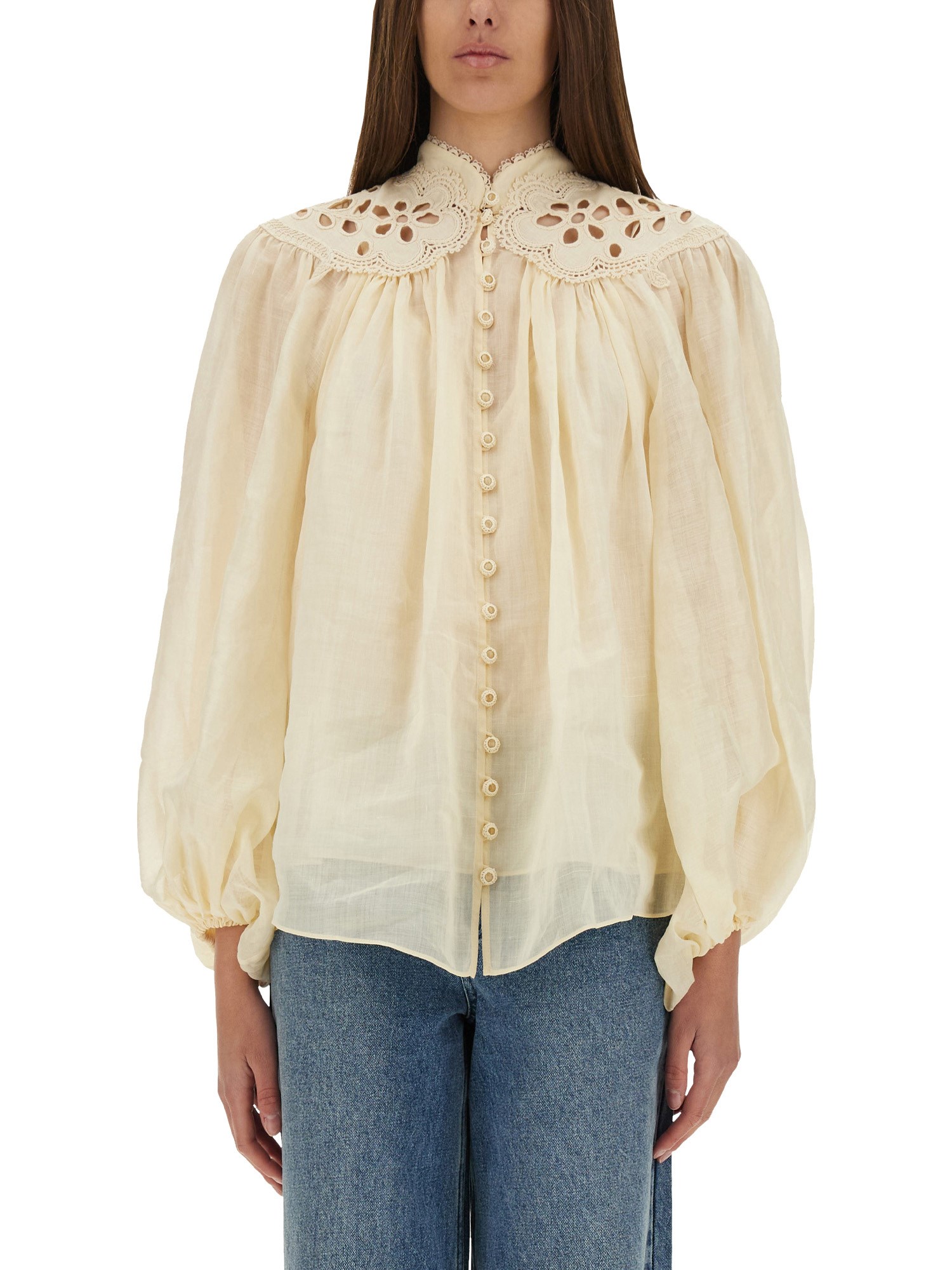 Shop Zimmermann Embroidered Blouse "coco"