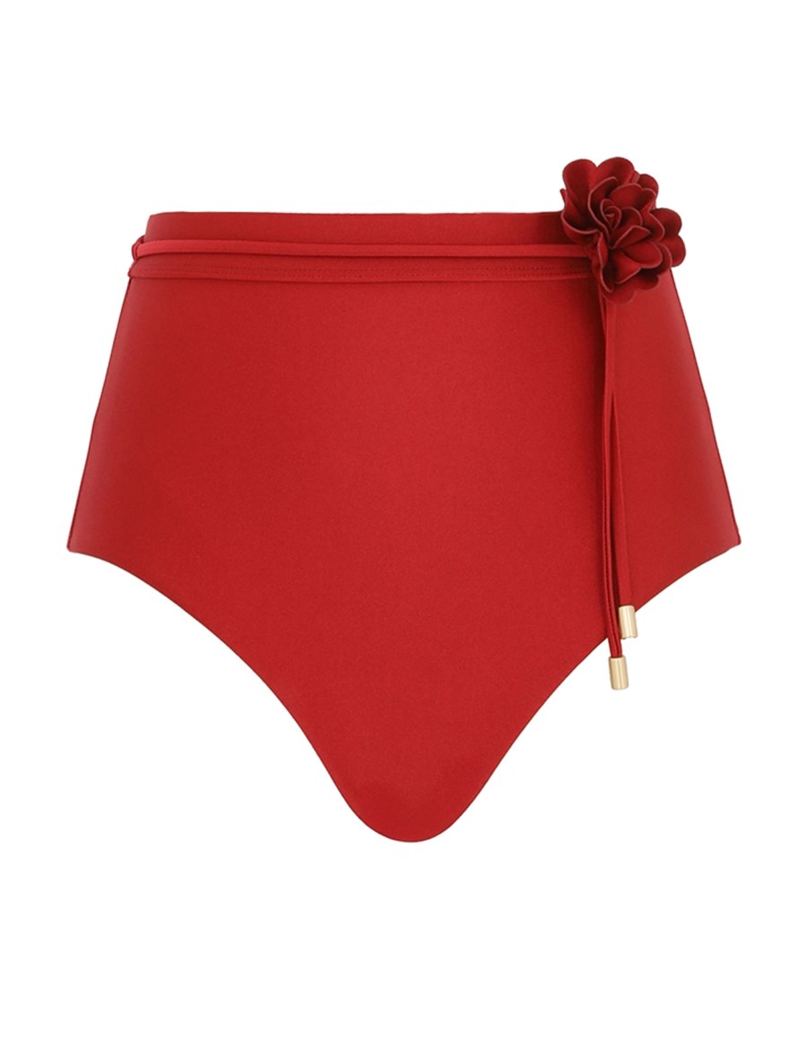 SLIP BIKINI A VITA ALTA CON FIORE