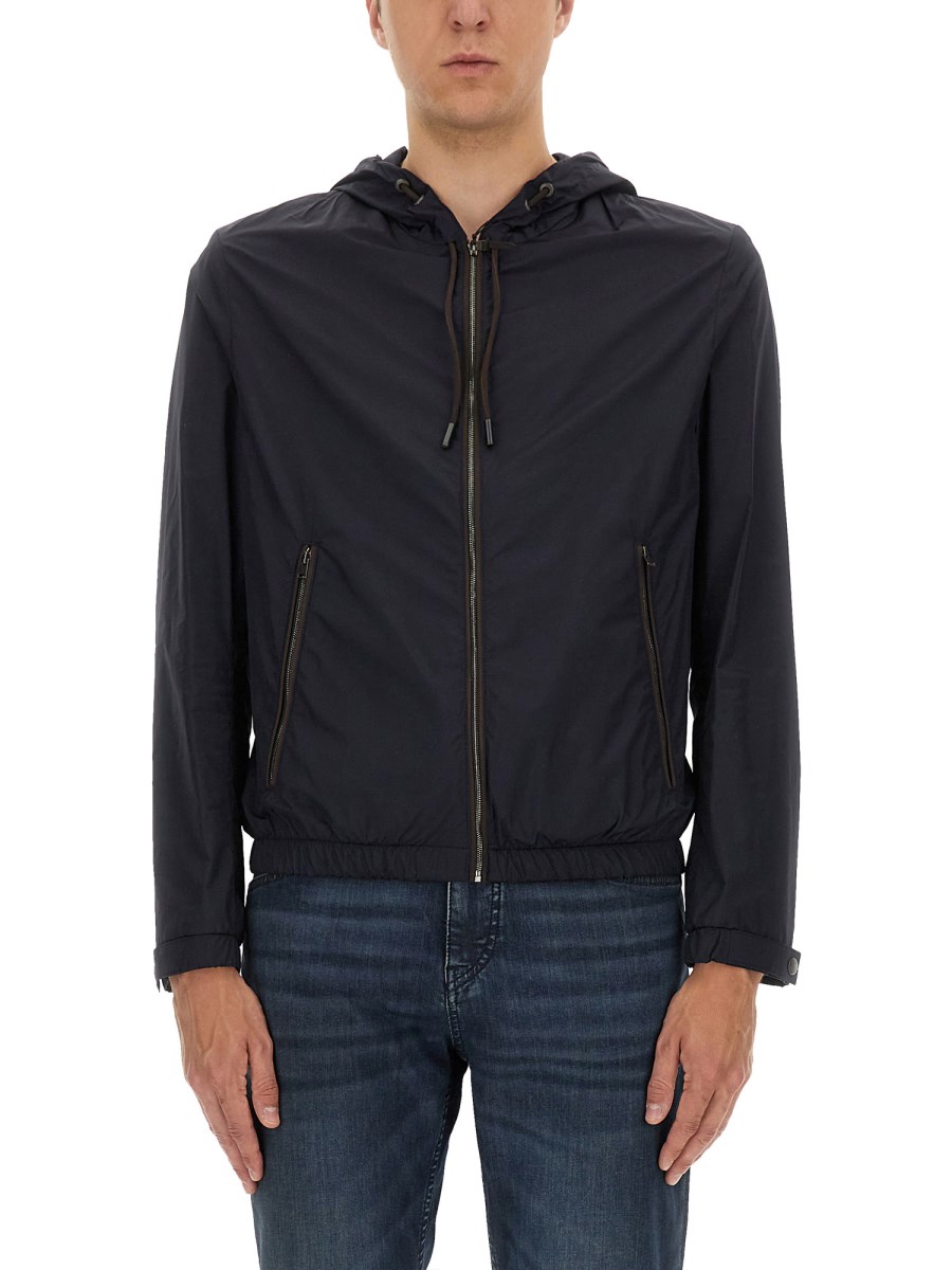 GIACCA L-CALFO1 CON CAPPUCCIO E ZIP