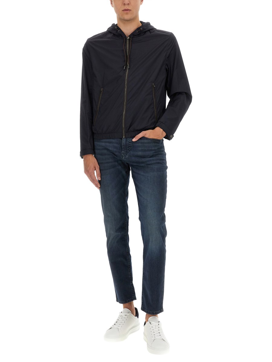 GIACCA L-CALFO1 CON CAPPUCCIO E ZIP