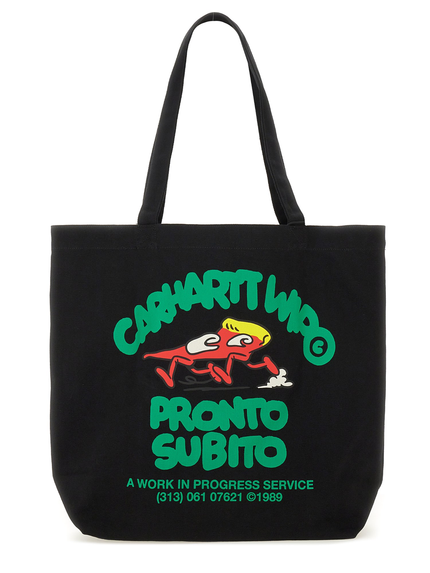 Carhartt "graphic Canvas" Tote Bag In Black