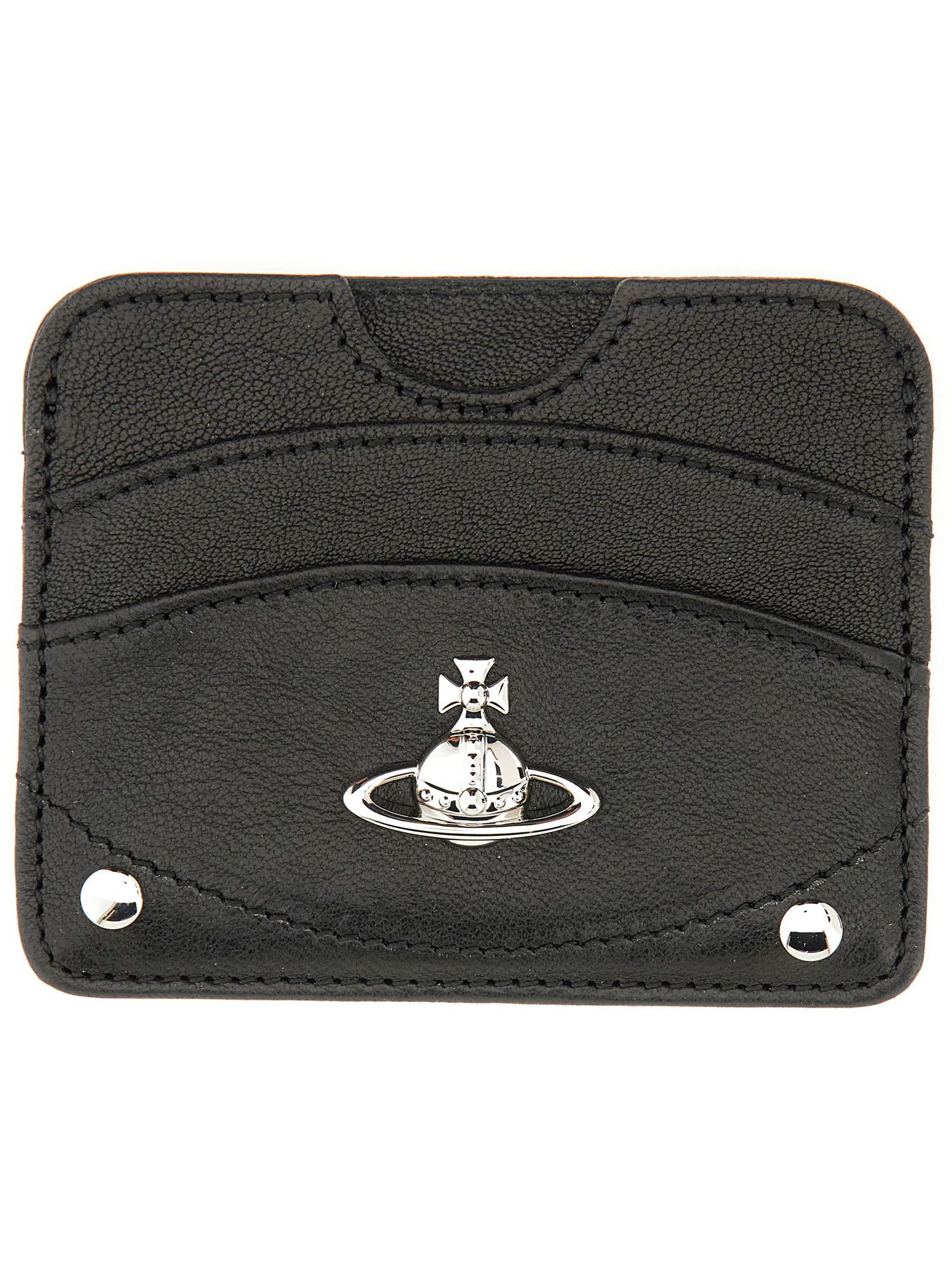 Vivienne Westwood Leather Card Holder In Black
