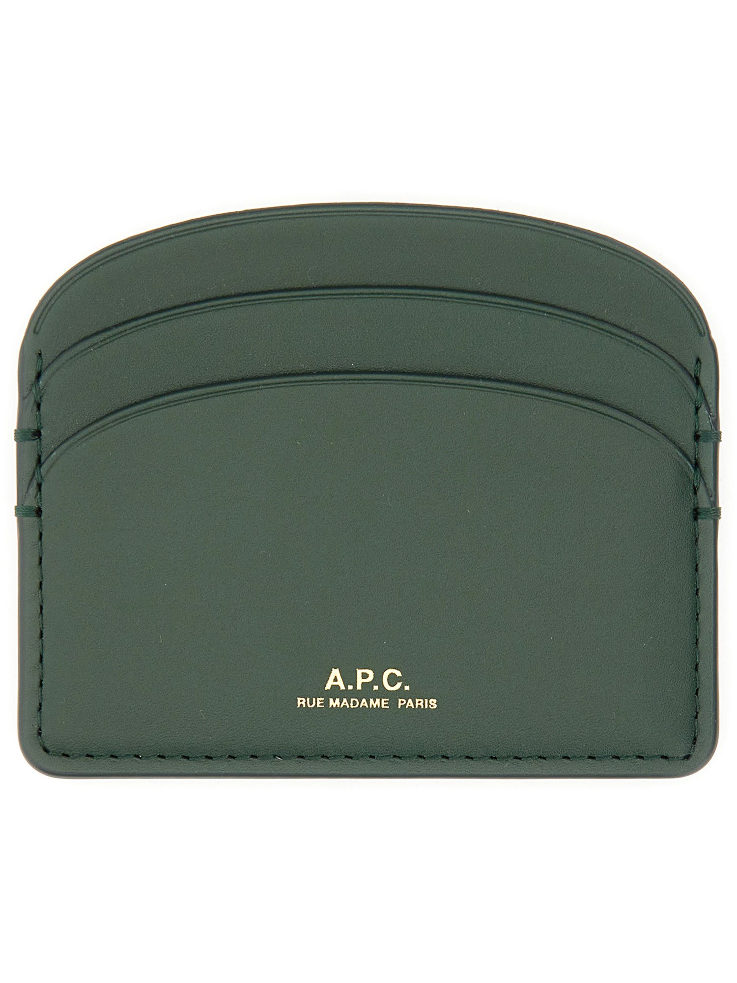 Apc A.p.c. Demi Lune Card Holder In Green