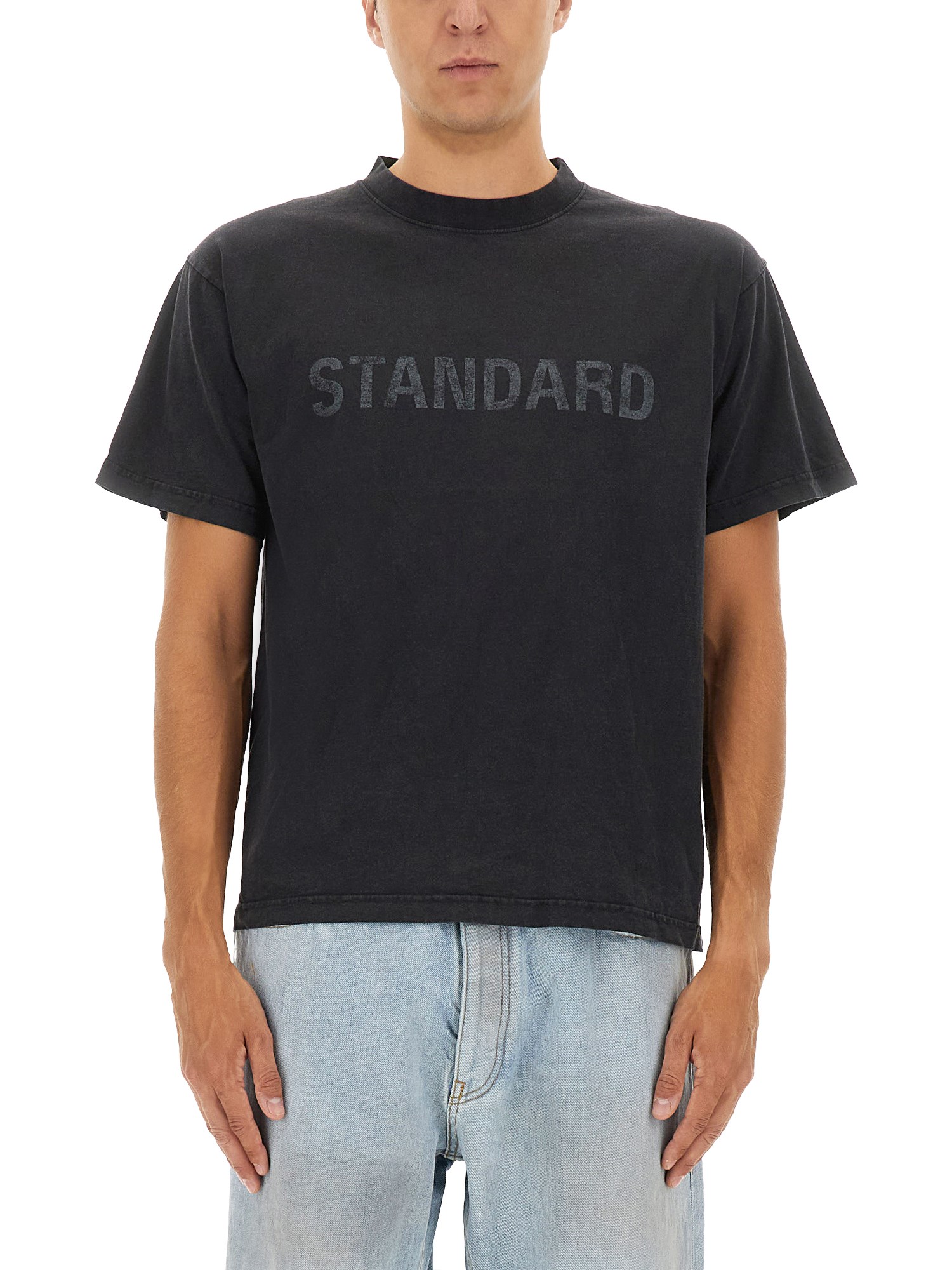 Balenciaga Men Standard Regular Fit T-shirt In Black