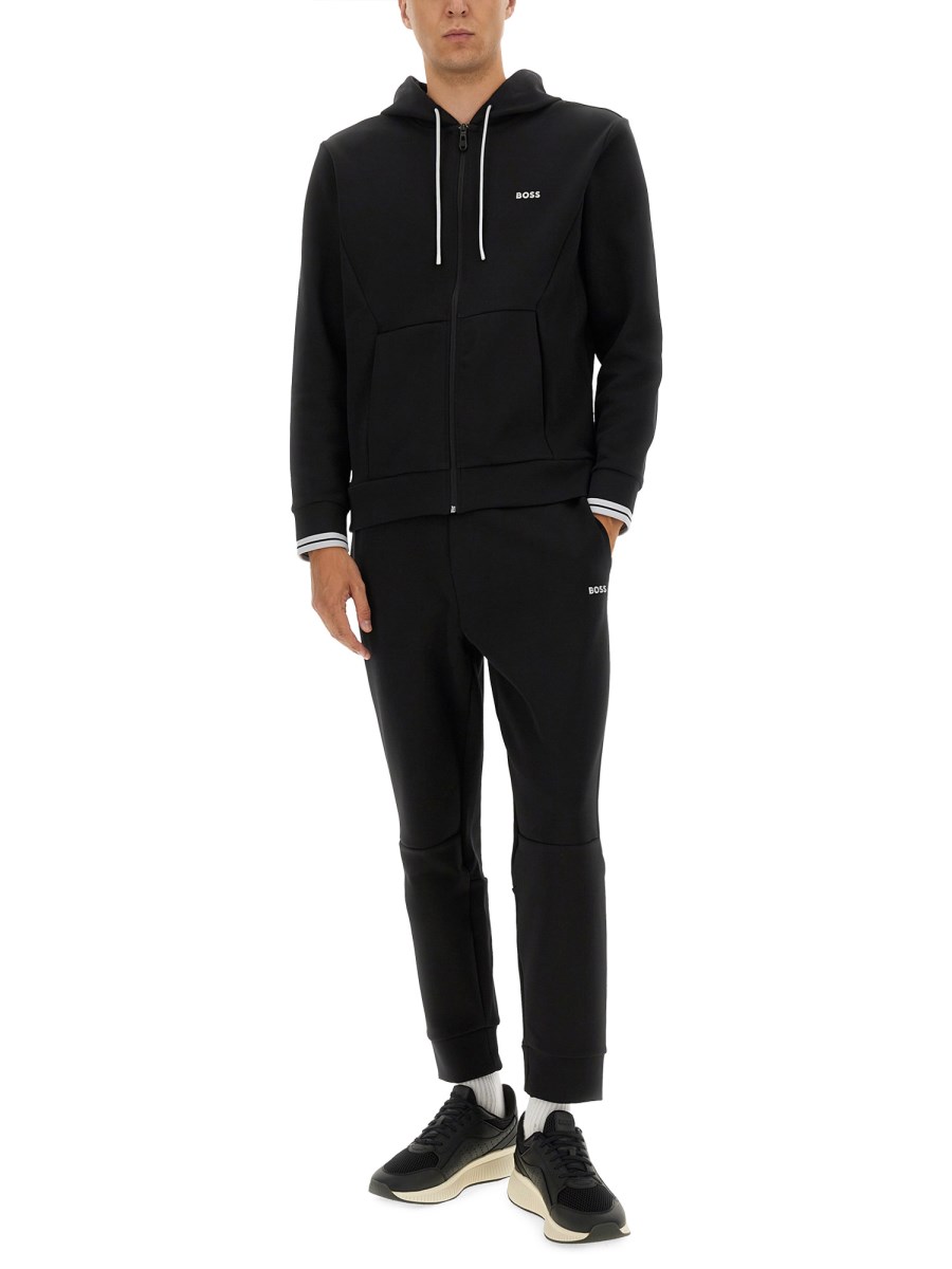 FELPA CON CAPPUCCIO E ZIP