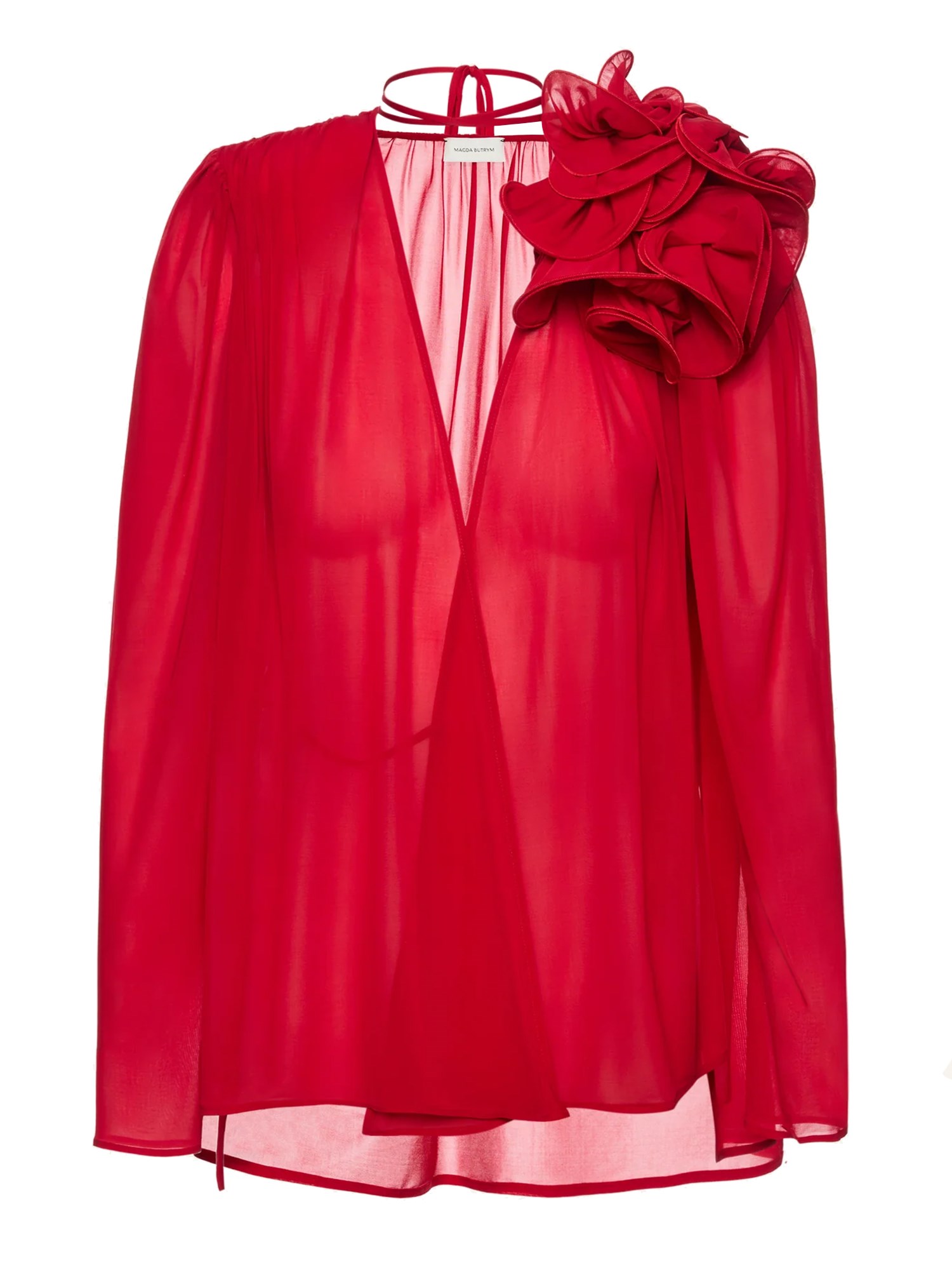 Magda Butrym Blouse With Flower In Red