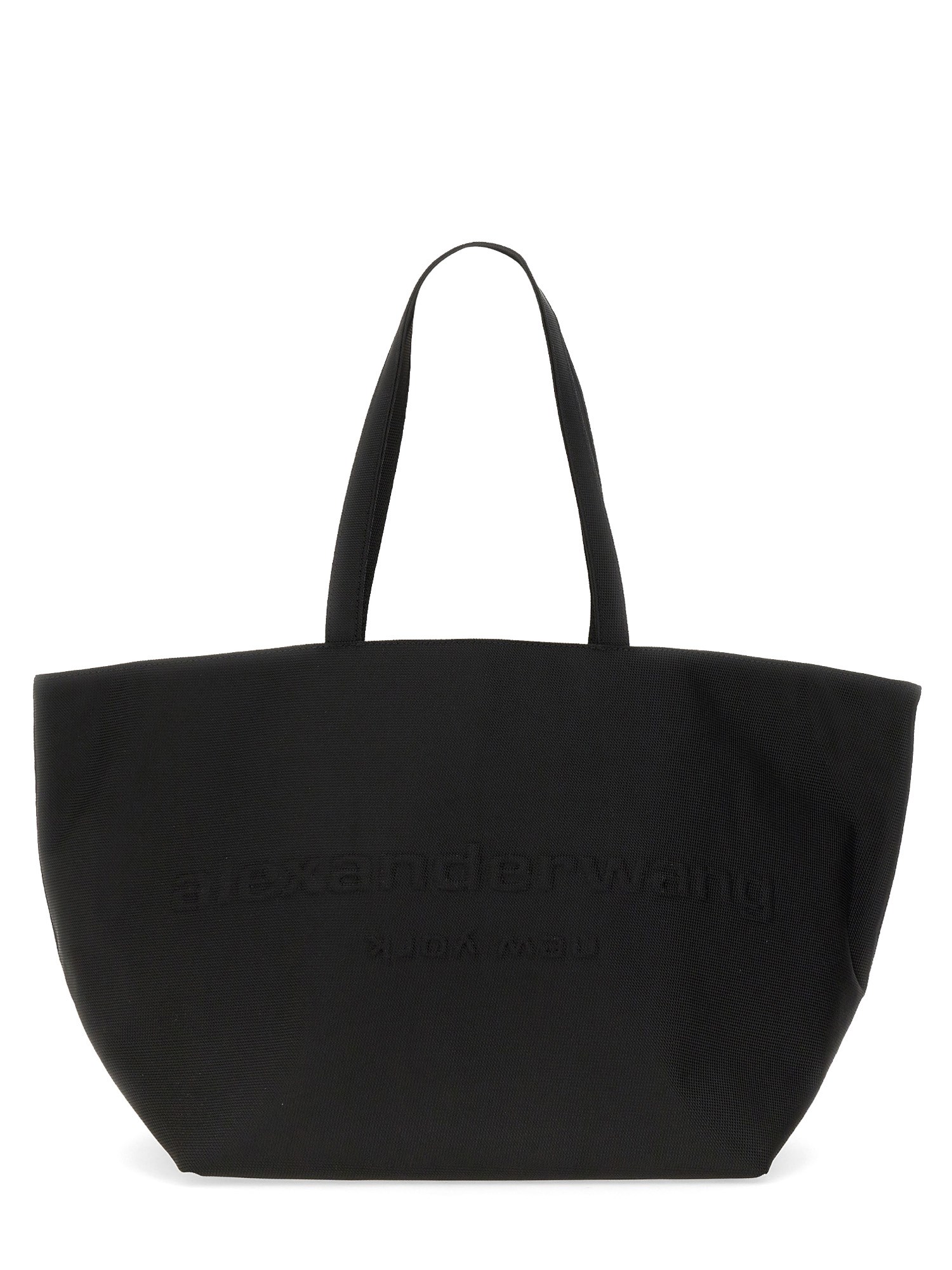 Alexander Wang Punch Tote Bag In Nylon Canvas In Black