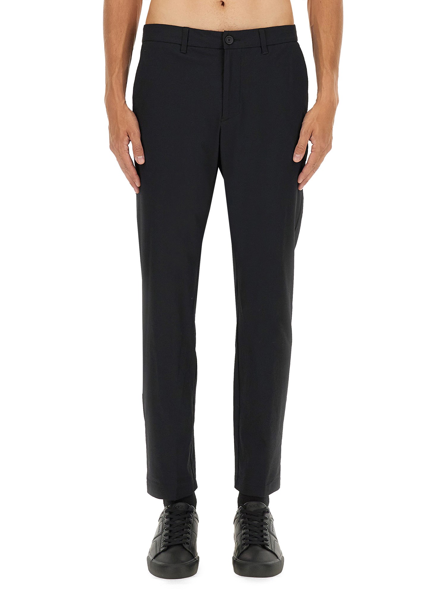Hugo Boss Tailored Trousers With Side And Back Pockets In Black