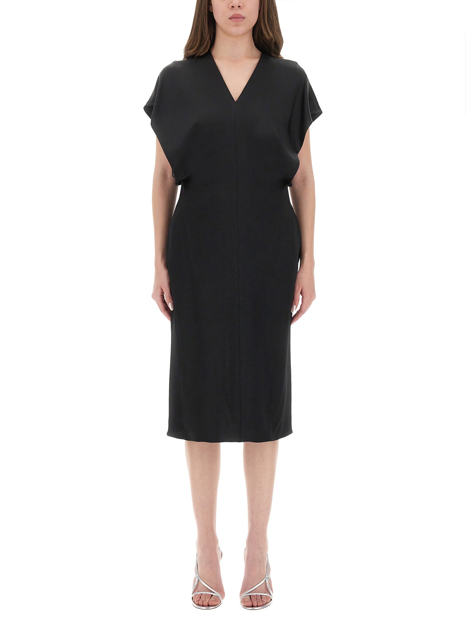Midi dress with wing sleeves - stella mccartney - Modalova