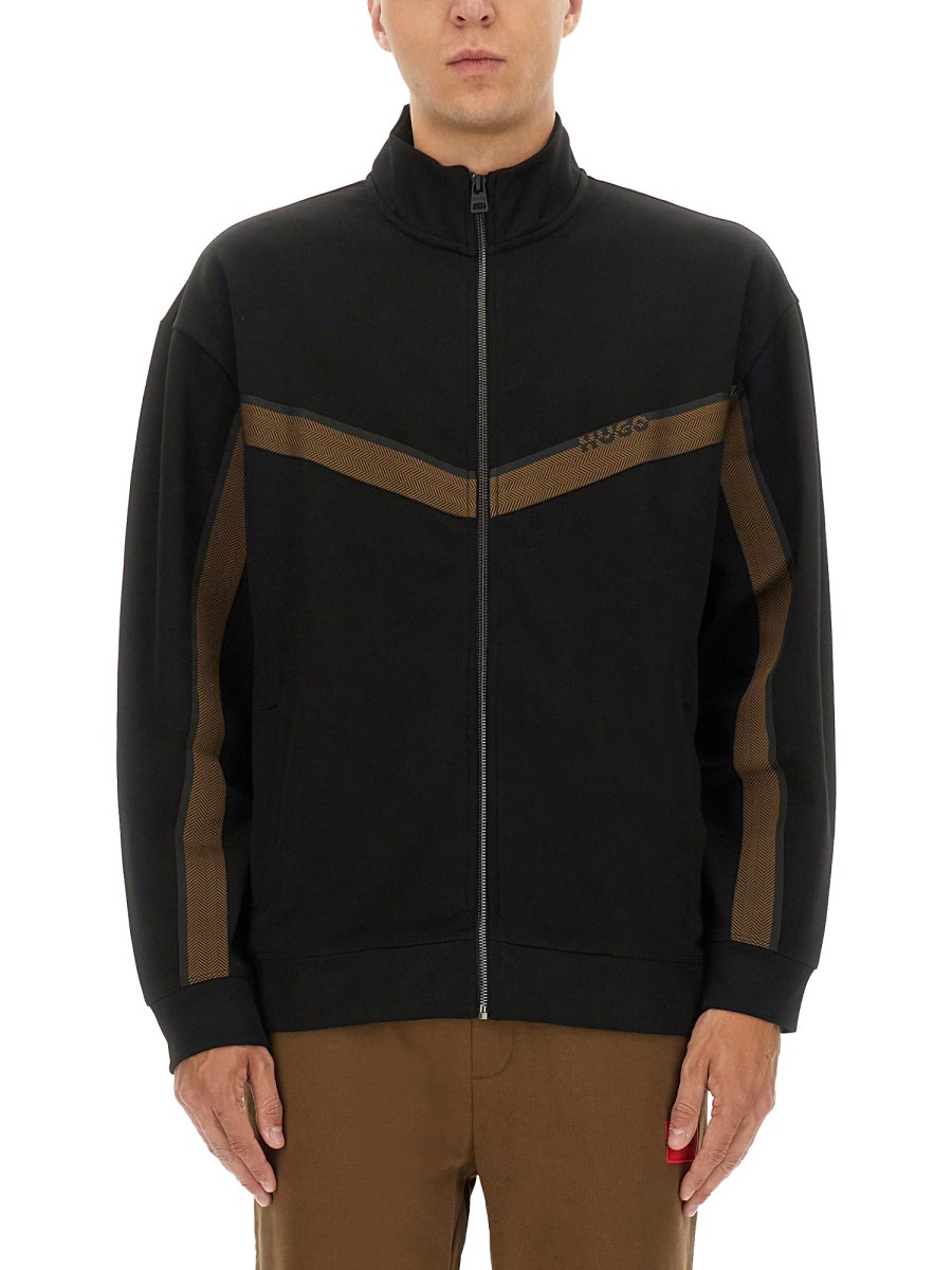 FELPA CON LOGO E ZIP