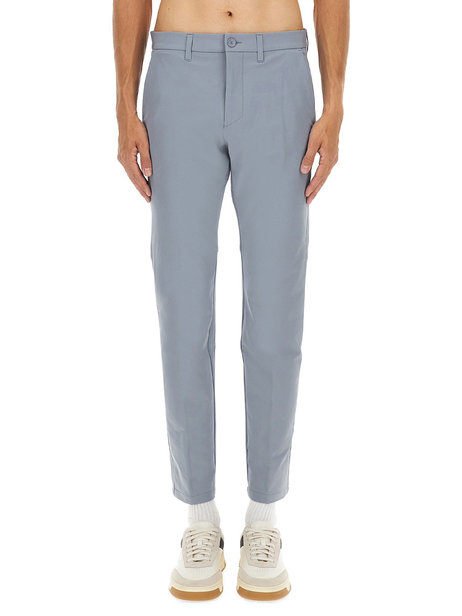 Hugo Boss Tailored Trousers With Side And Back Pockets In Blue
