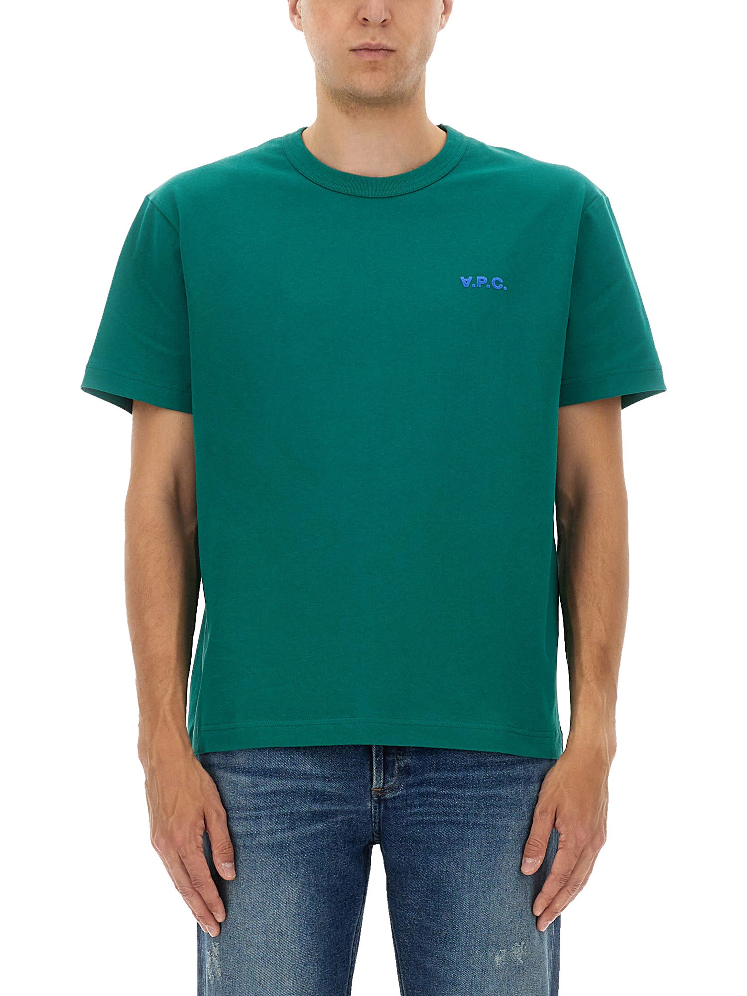Apc Relaxed Fit Crew Neck T-shirt In Green