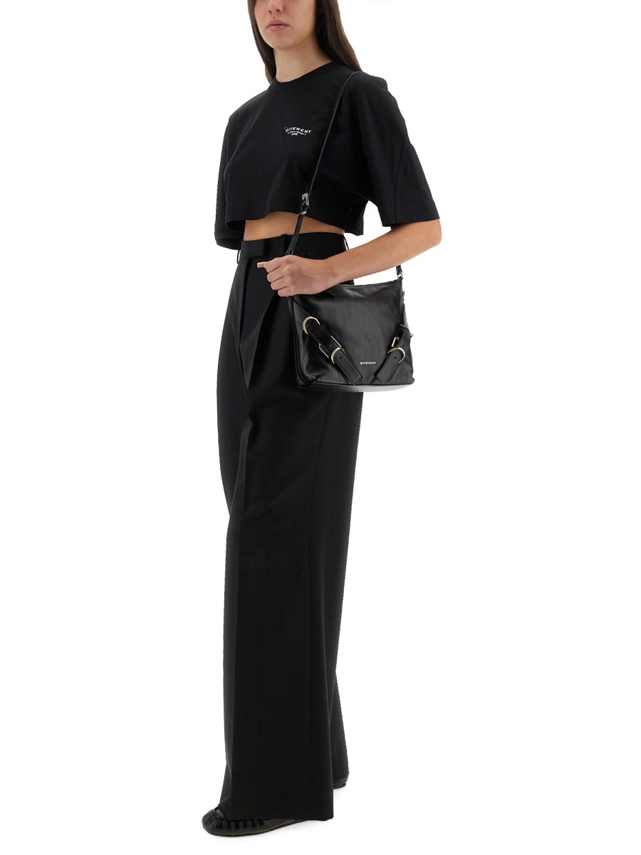 T-SHIRT CROPPED CON STAMPA LOGO