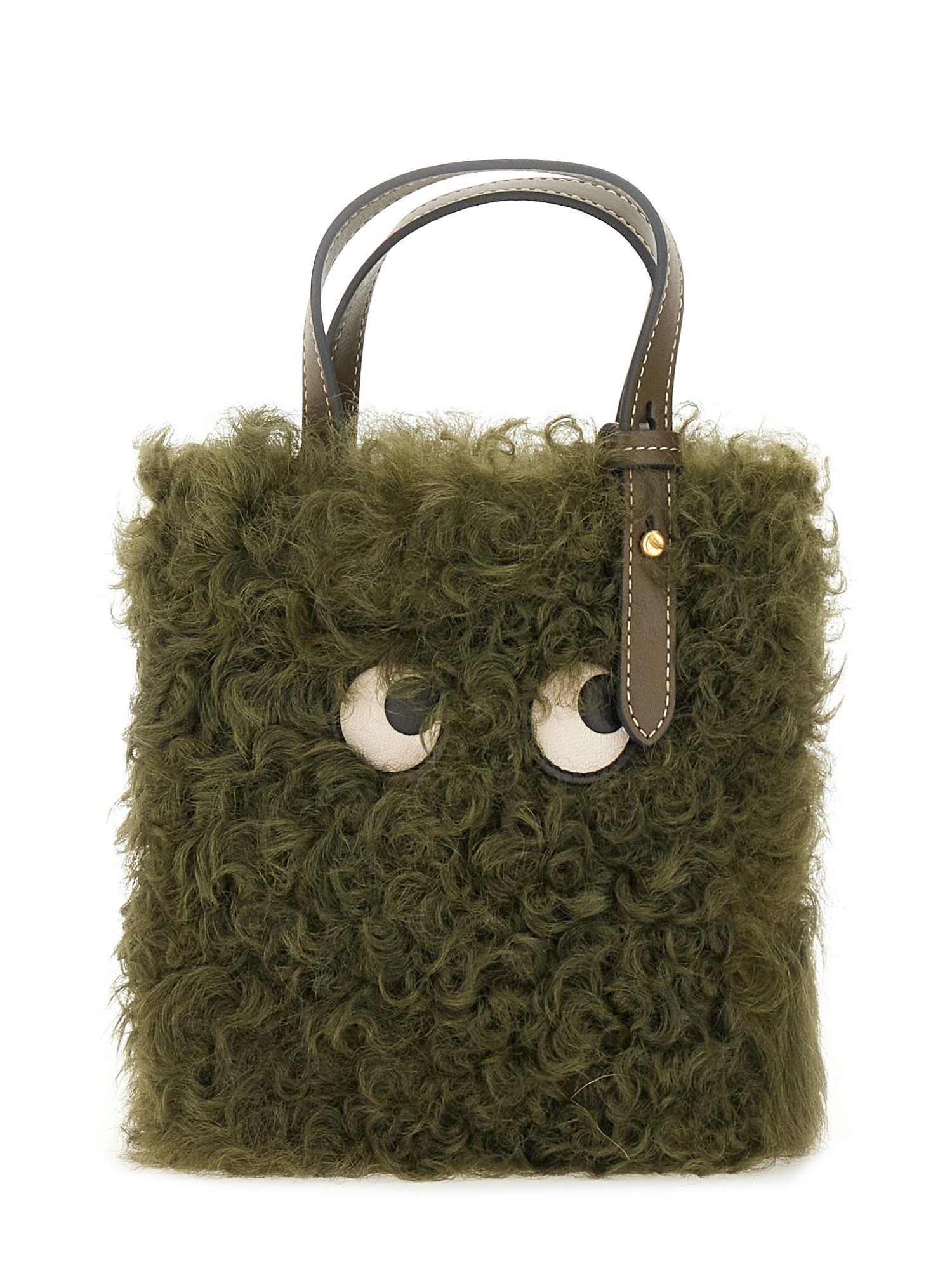 Anya Hindmarch Eye Motif Tote Bag With Adjustable Strap In Green