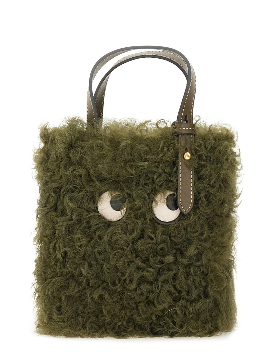 BORSA TOTE N/S MINI EYES IN SHEARLING