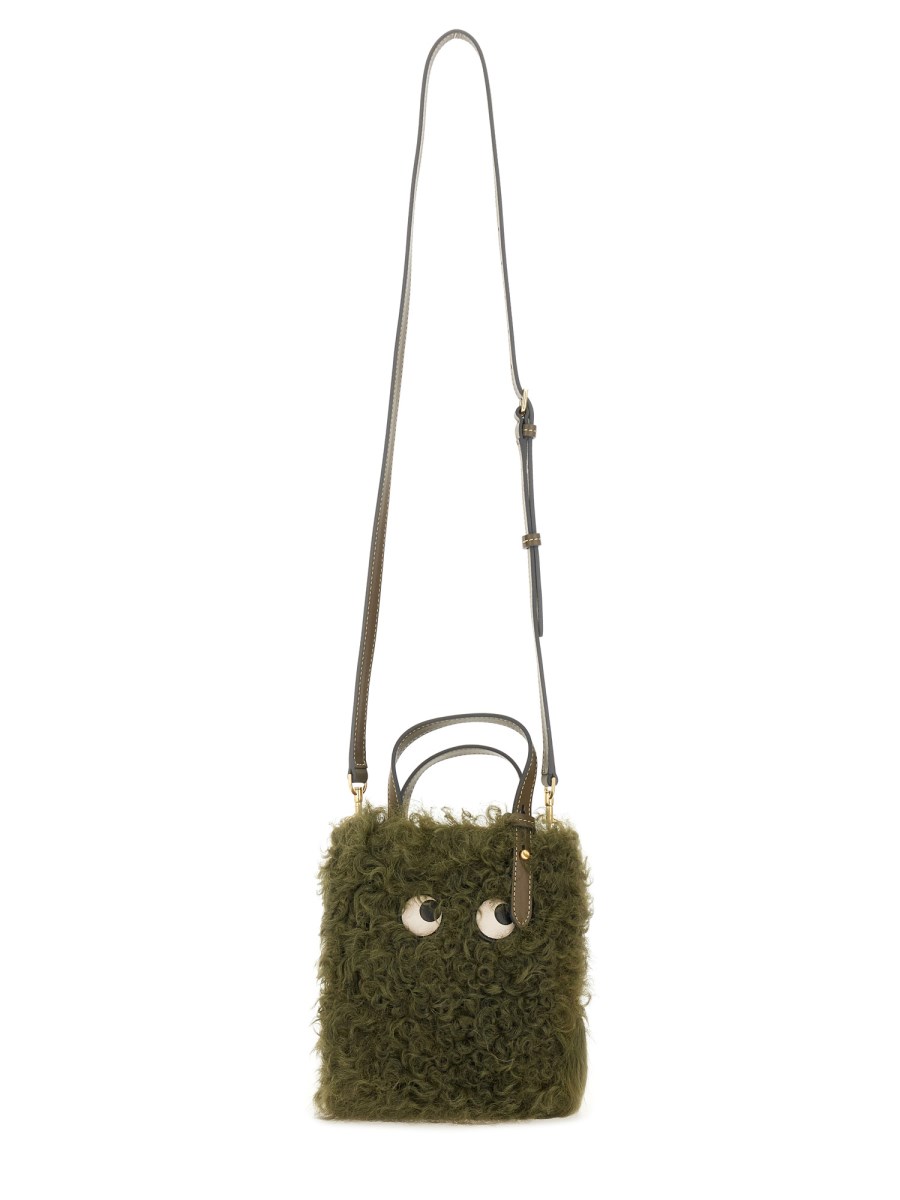 BORSA TOTE N/S MINI EYES IN SHEARLING