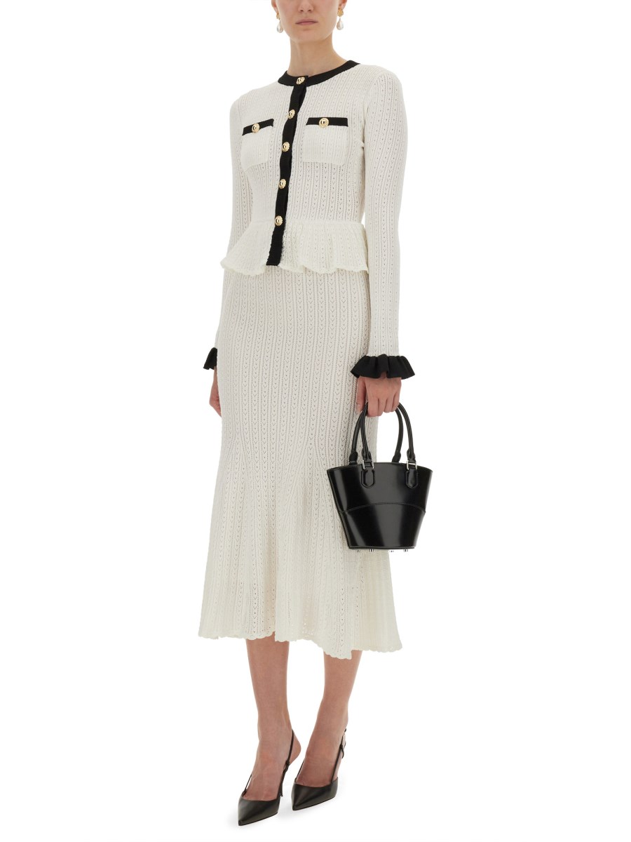 ABITO MIDI IN MAGLIA TRAFORATA
