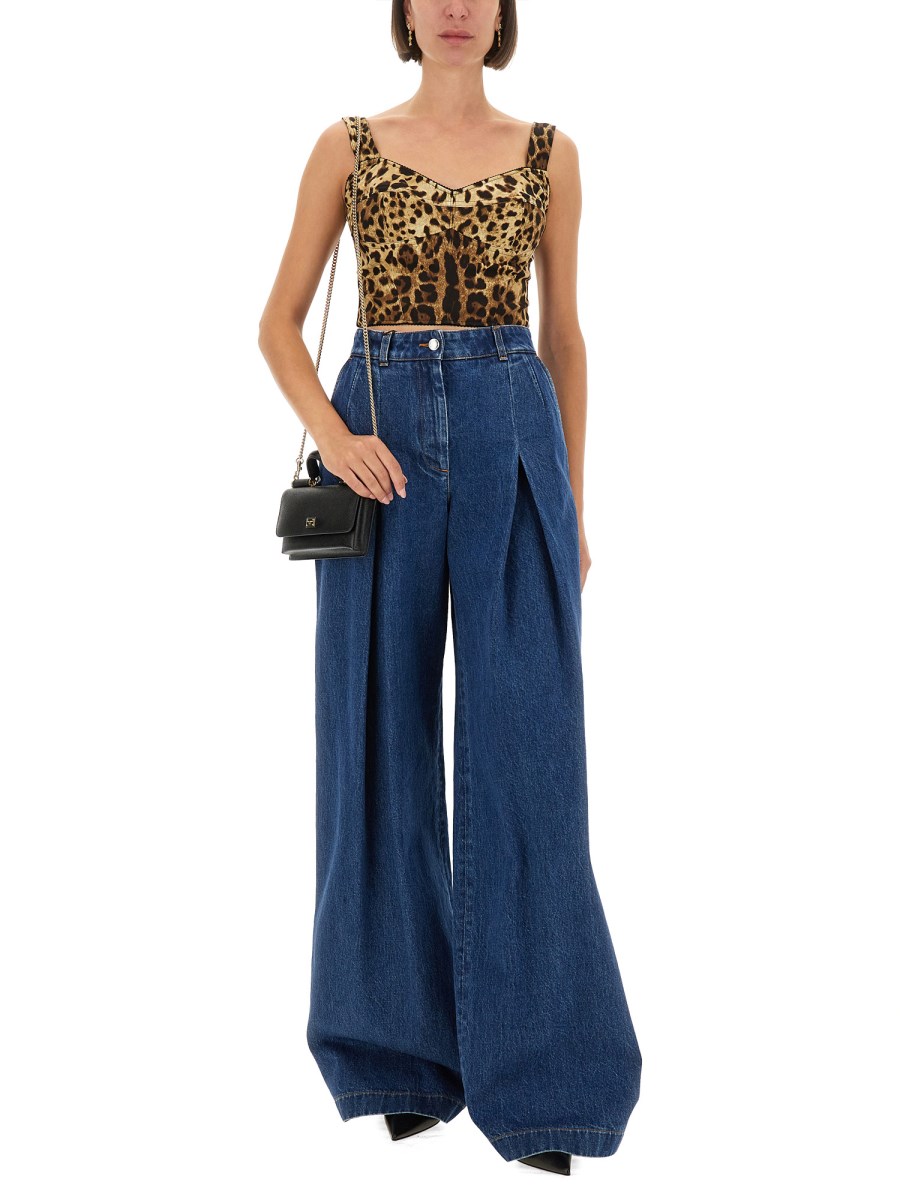 BUSTIER IN CHARMEUSE STAMPA LEOPARDO