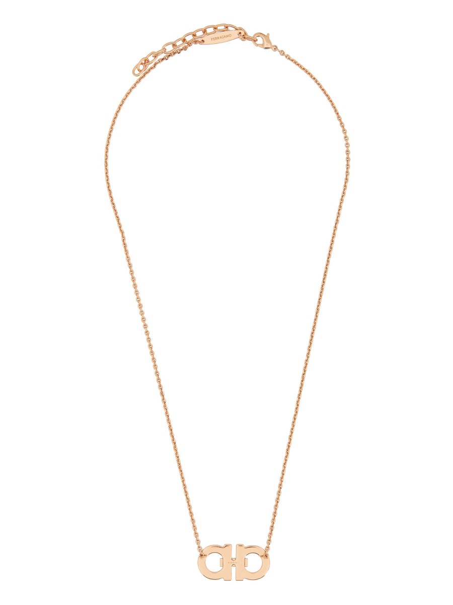 COLLANA CON PENDENTE GANCINI E CRISTALLI