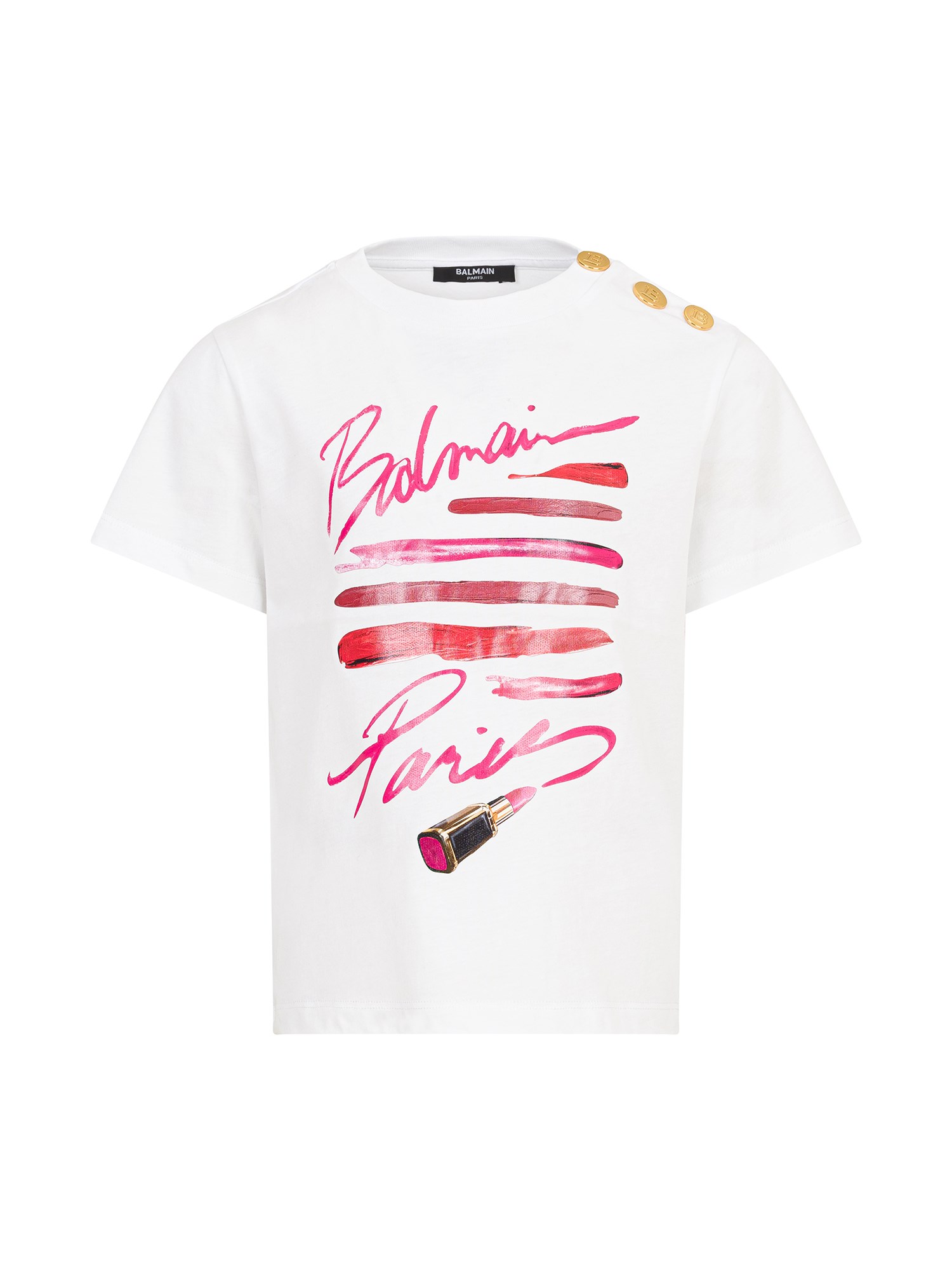 balmain “lipstick” logo t-shirt