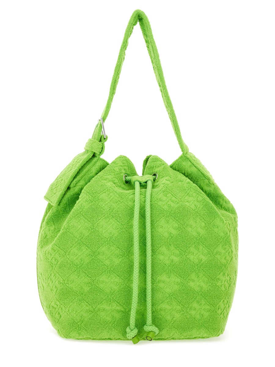 BORSA "T MONOGRAM" A SECCHIELLO OVERSIZE