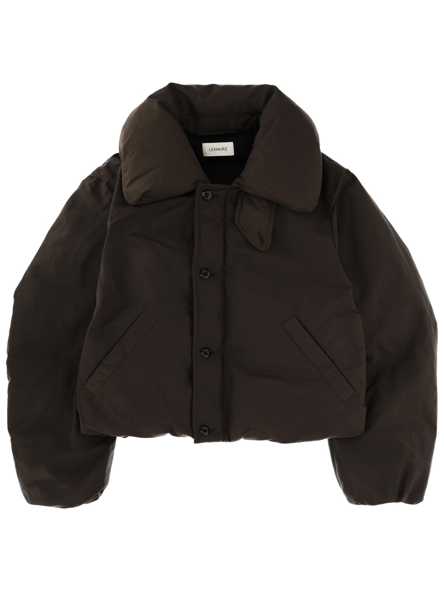 Lemaire Short Down Jacket "blouson" In Brown