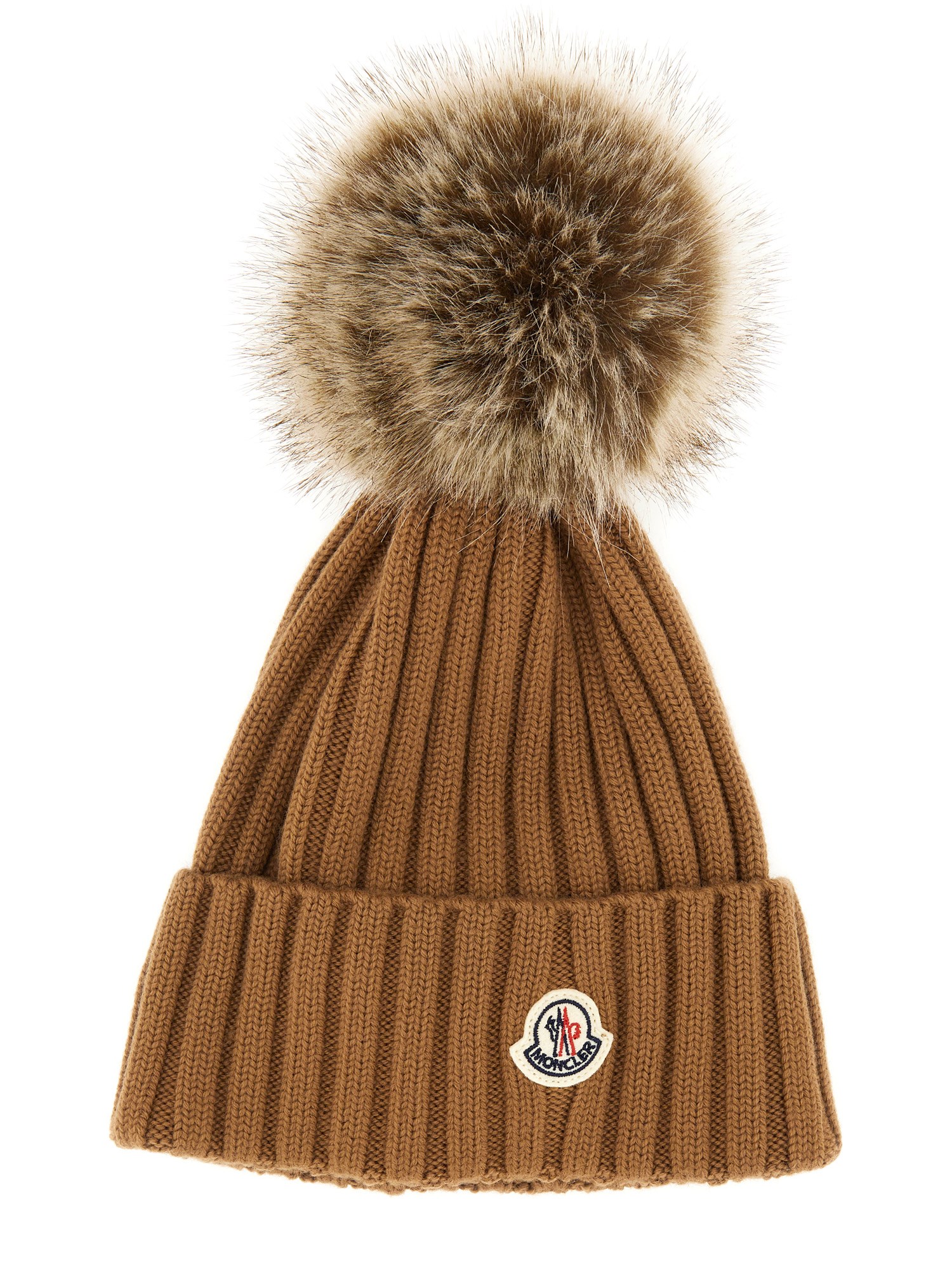 Moncler Woolen Hat In Sand