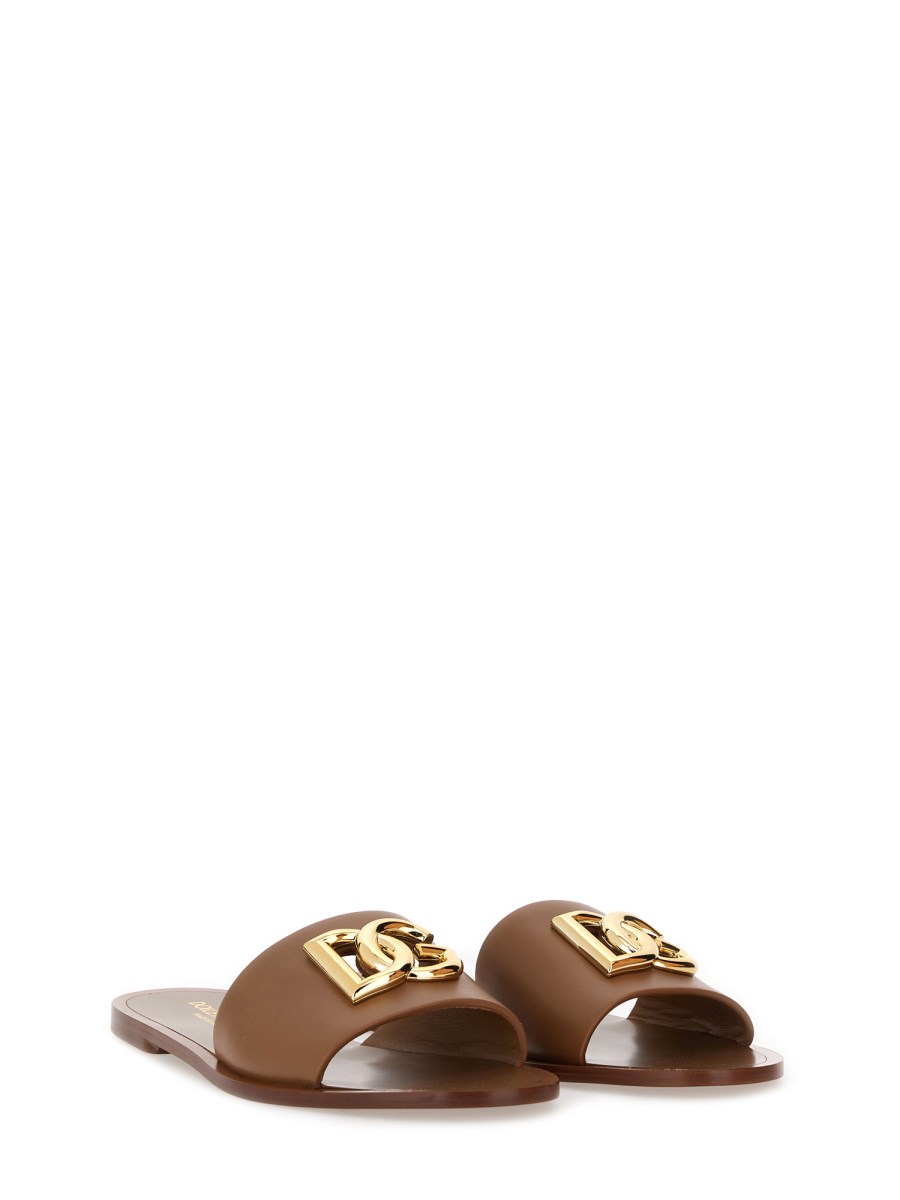 SANDALO SLIDE IN PELLE
