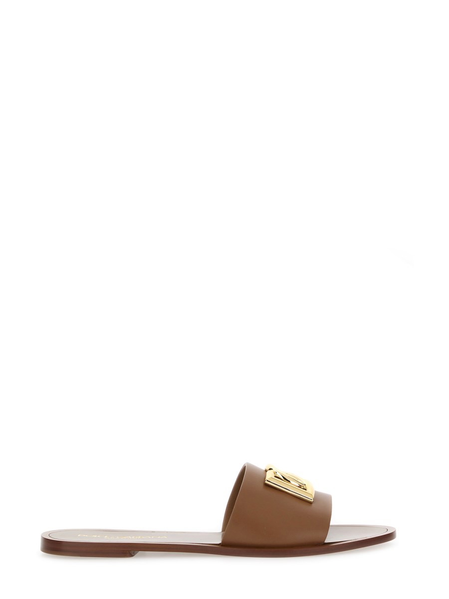 SANDALO SLIDE IN PELLE