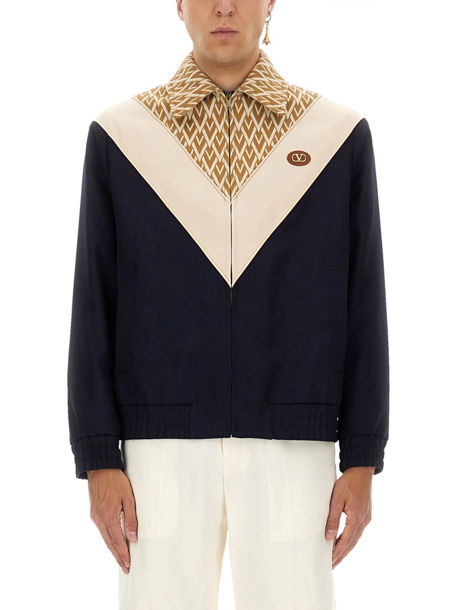 BOMBER IN LANA CON STAMPA TOUTE LA V