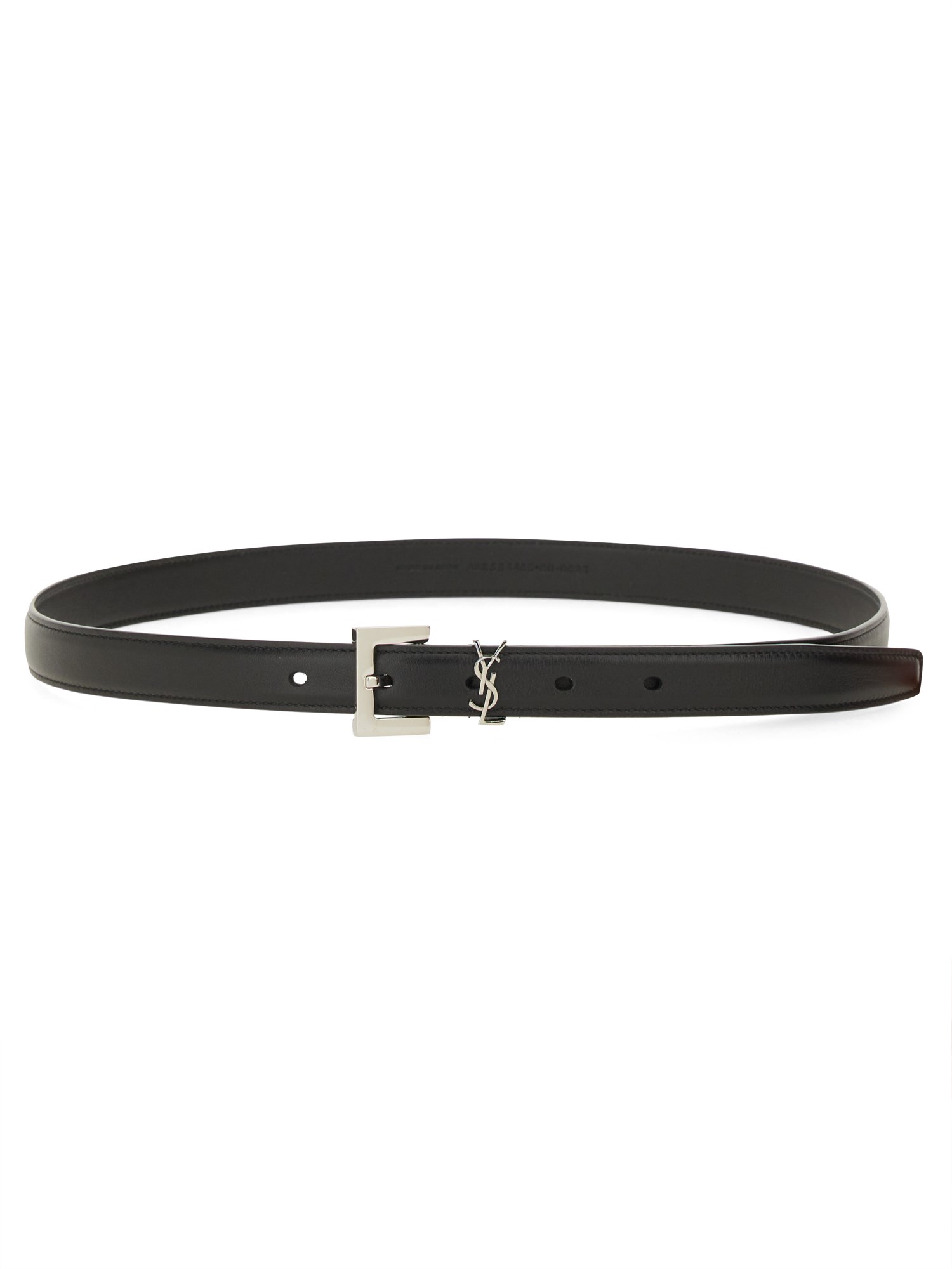 Saint Laurent Thin "cassandras" Belt In Gold