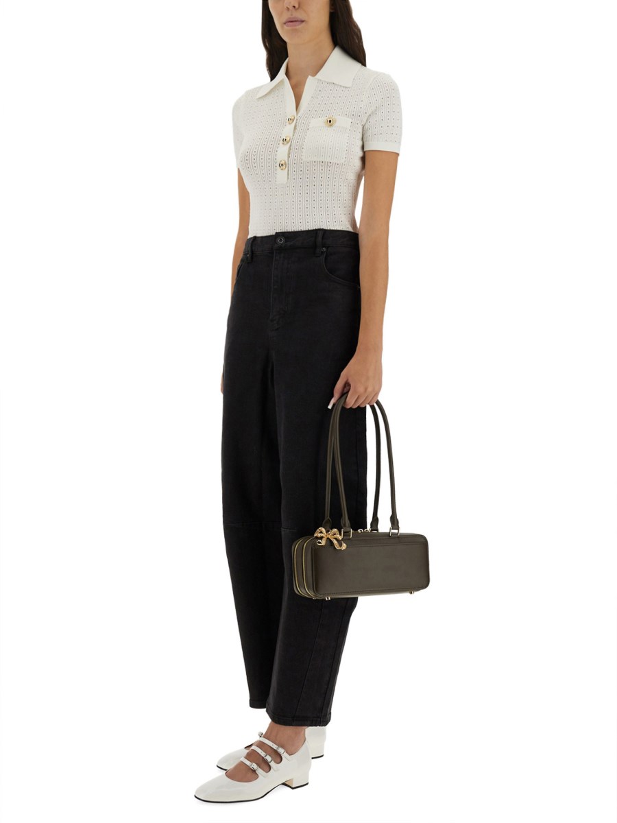 TOP IN MAGLIA TRAFORATA