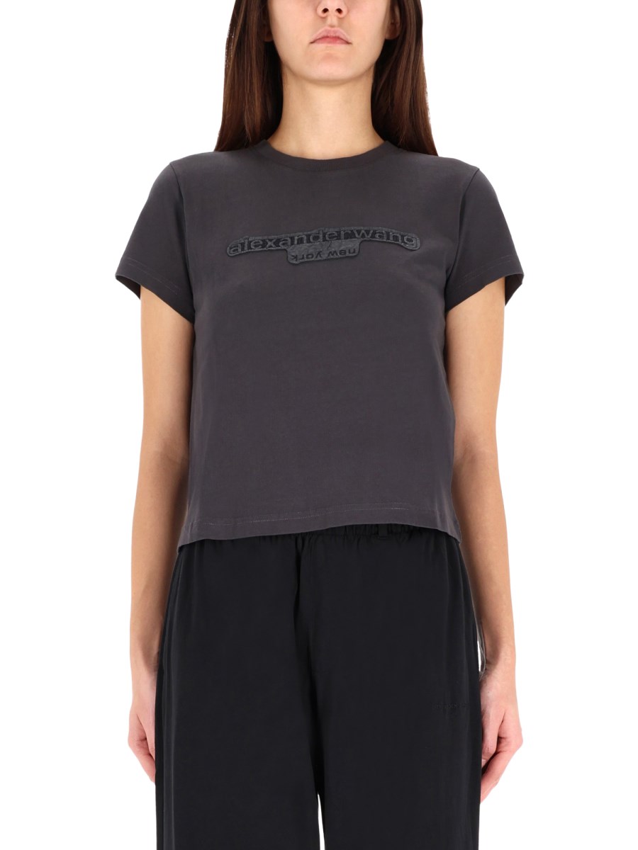T-SHIRT CON LOGO IN RILIEVO