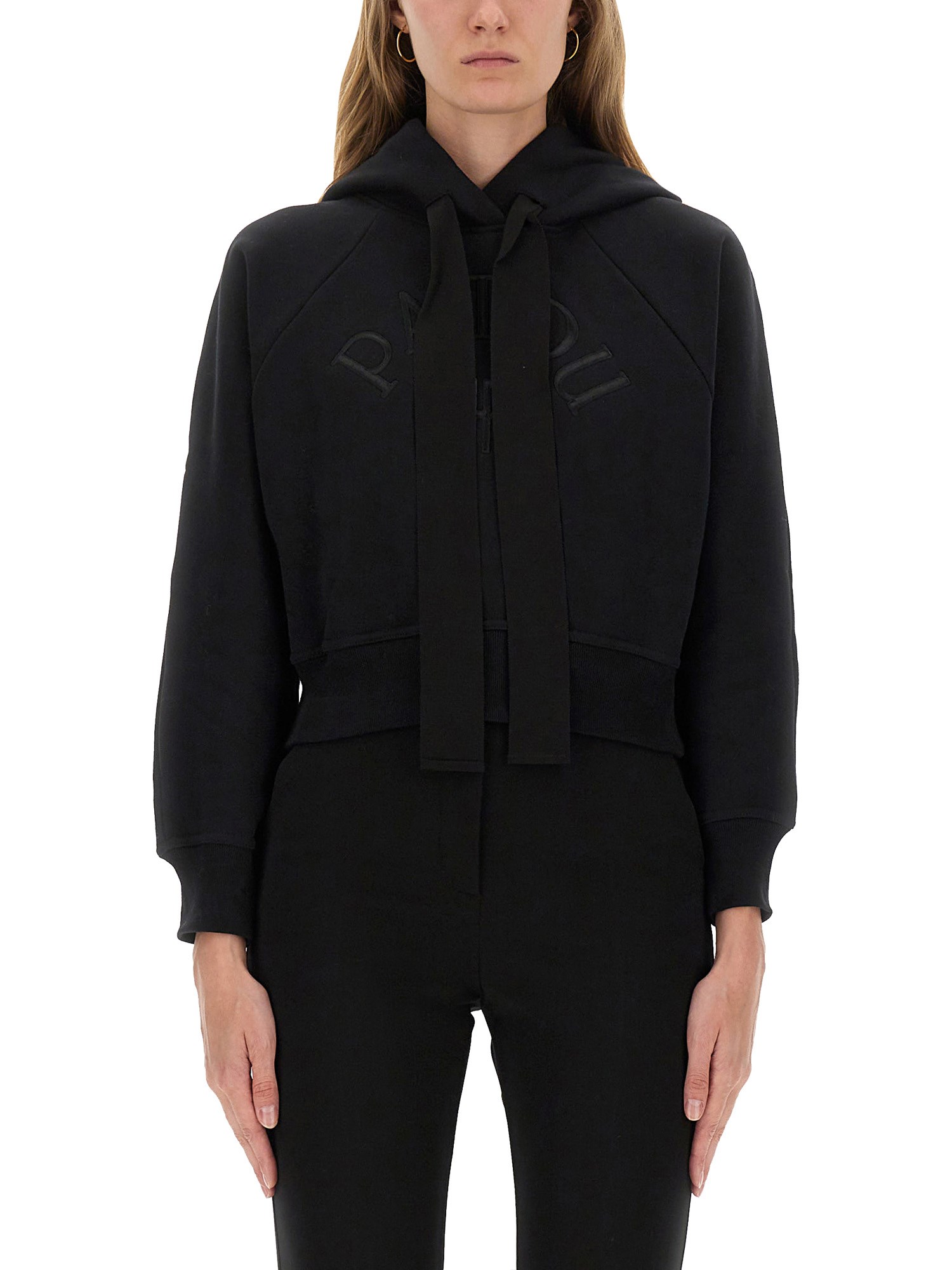 Patou Logo Hoodie In Black