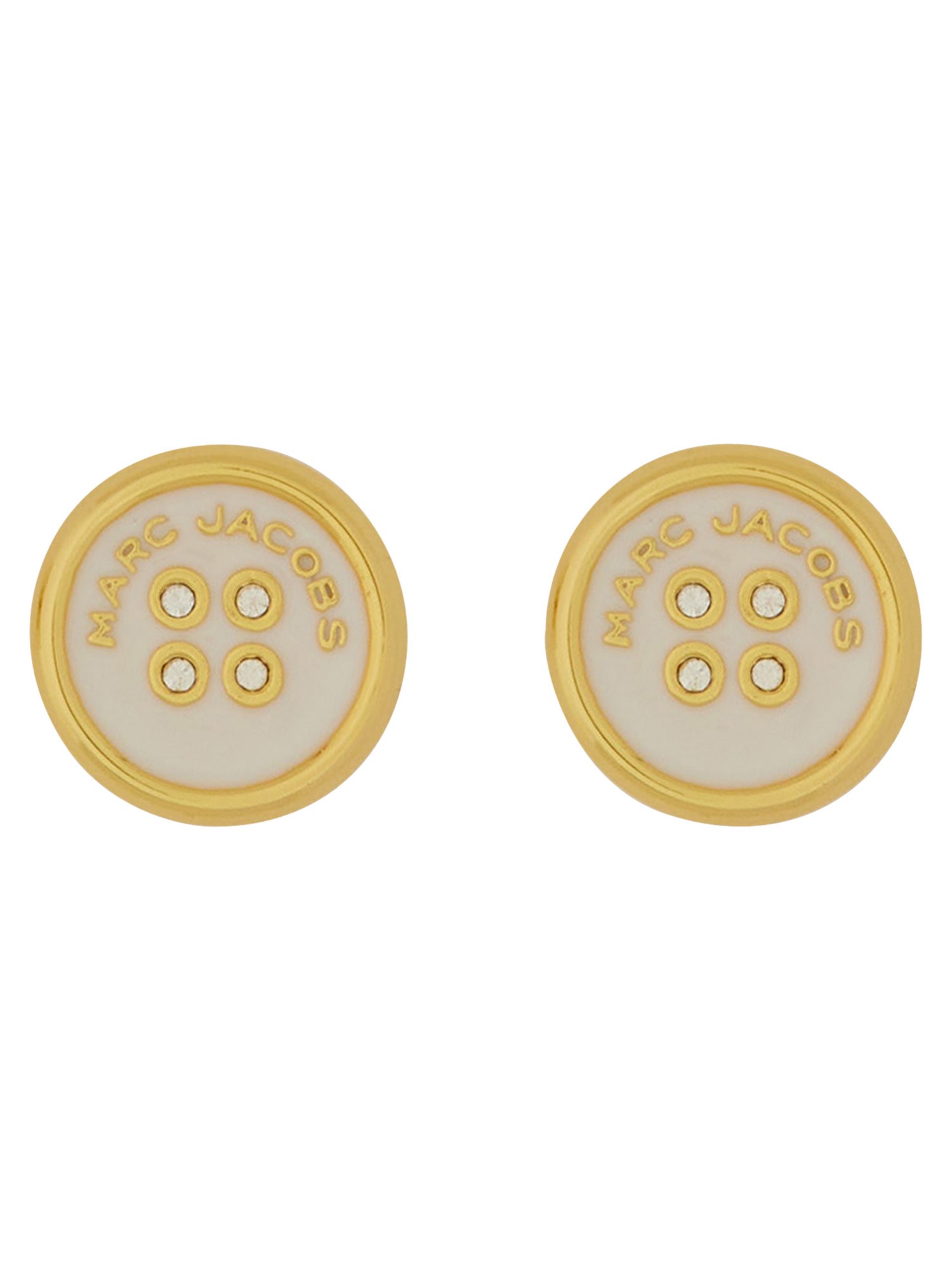 Marc Jacobs "button Stud" Earrings In Gold