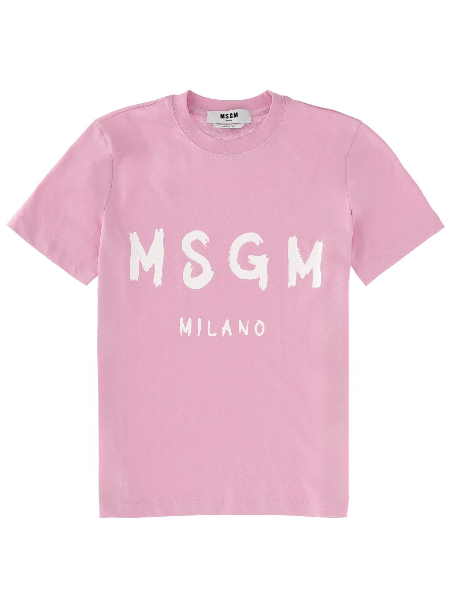 Msgm T-shirt With Logo In Pink