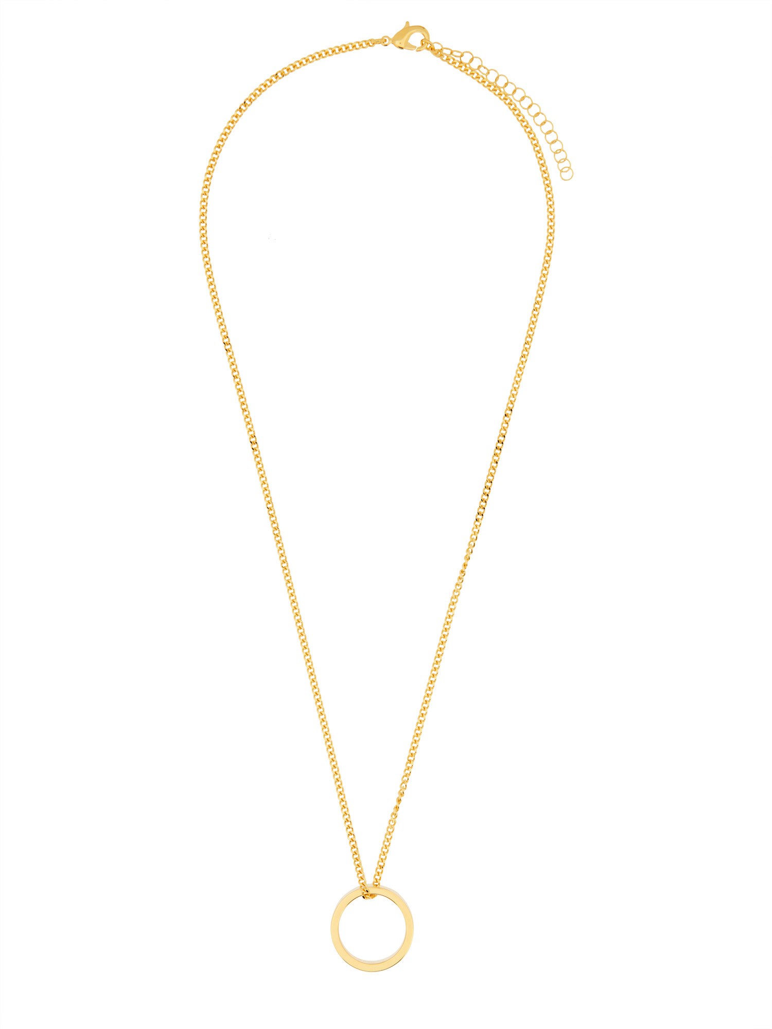 mm6 maison margiela minimal logo ring necklace