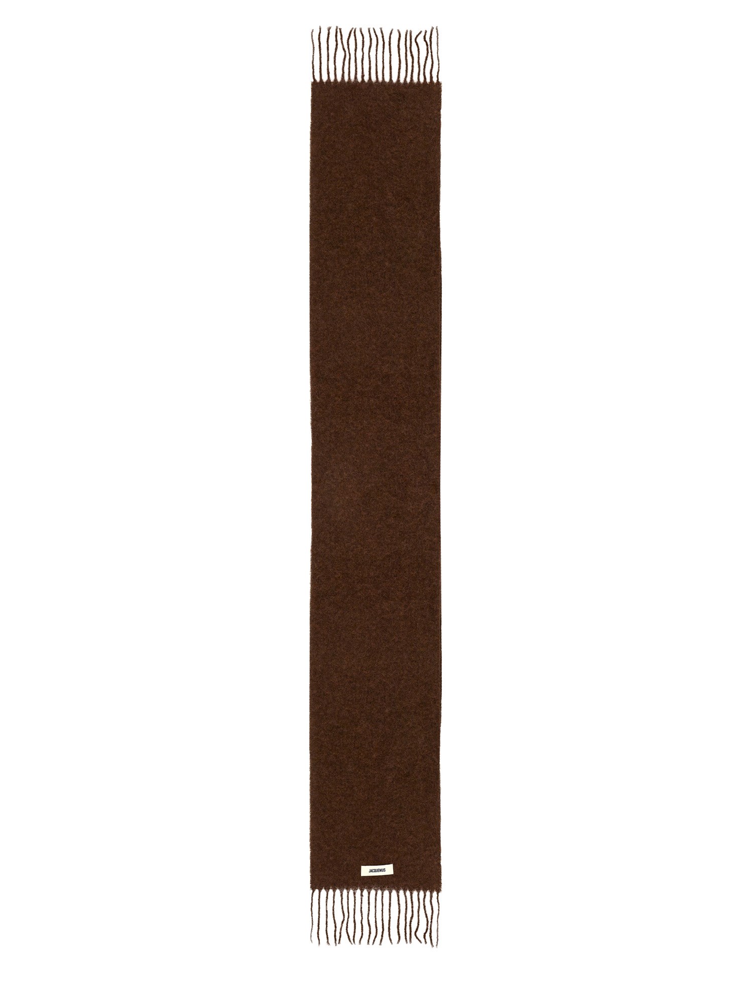 Jacquemus Brown Alpaca L Echarpe Carro Scarf In Brown
