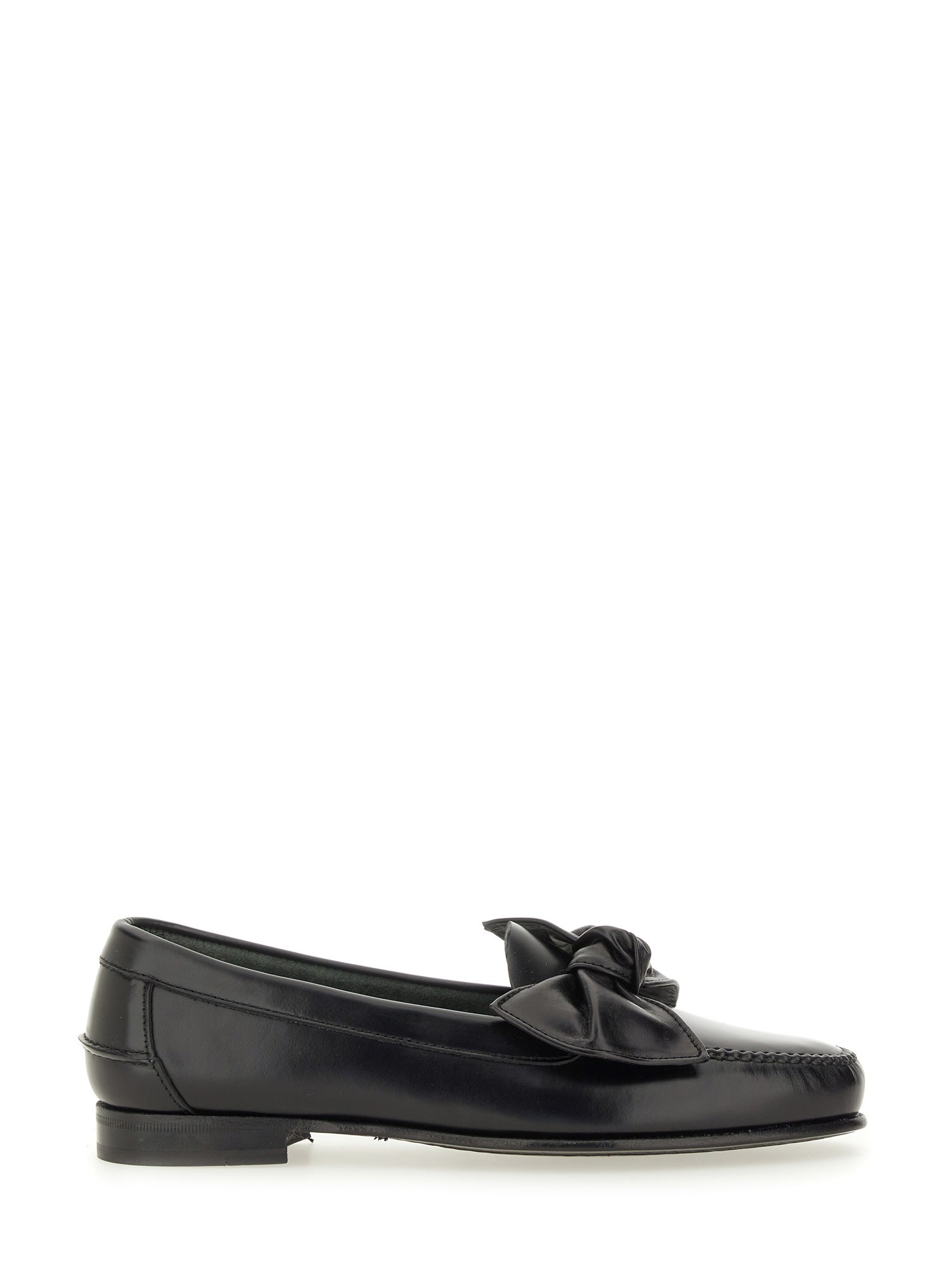 Hereu Bow-detail Loafers In Black